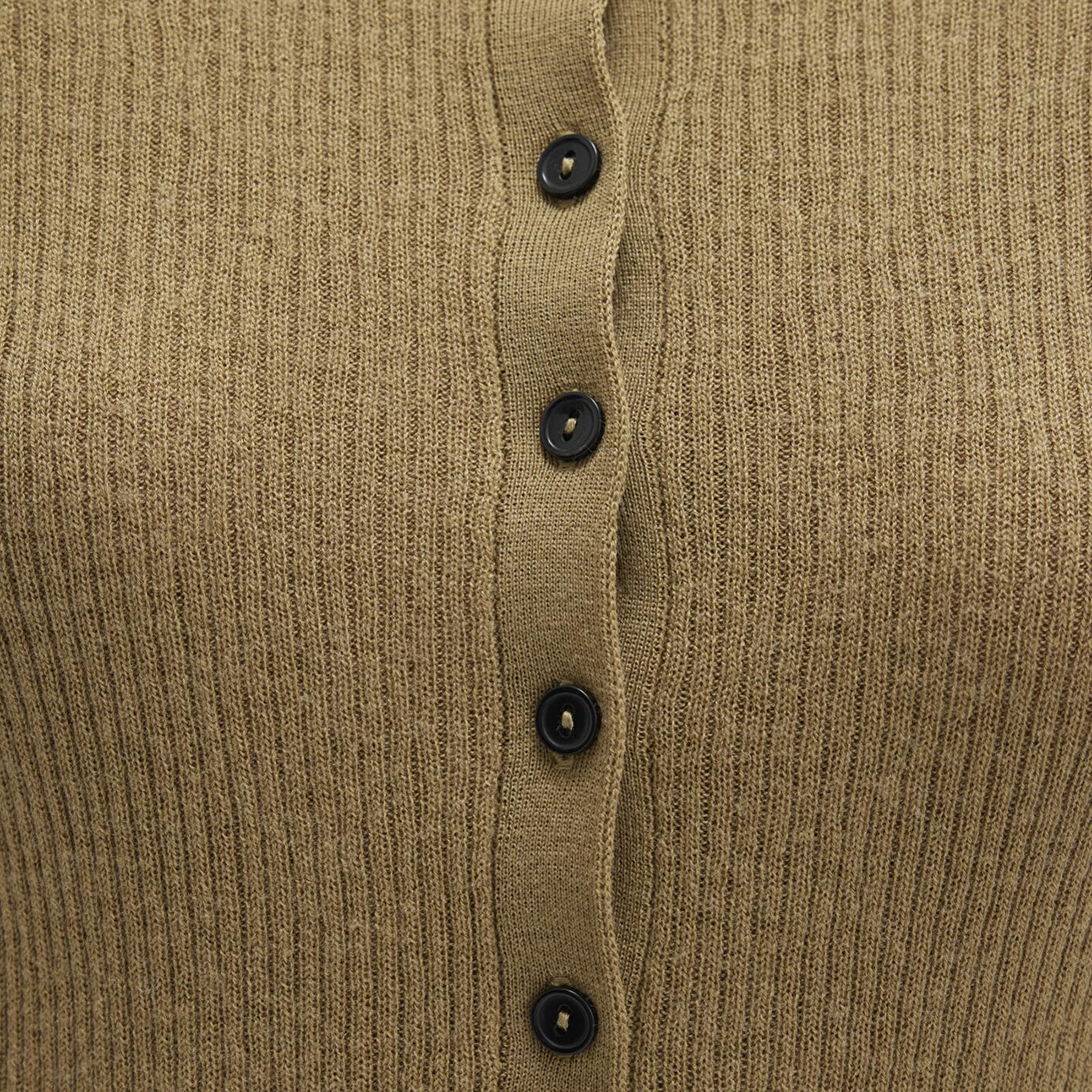 Mavi Yün Karışımlı Düğme Detaylı Yeşil Kazak Fitted / Vücuda Oturan Kesim 1710730-71567