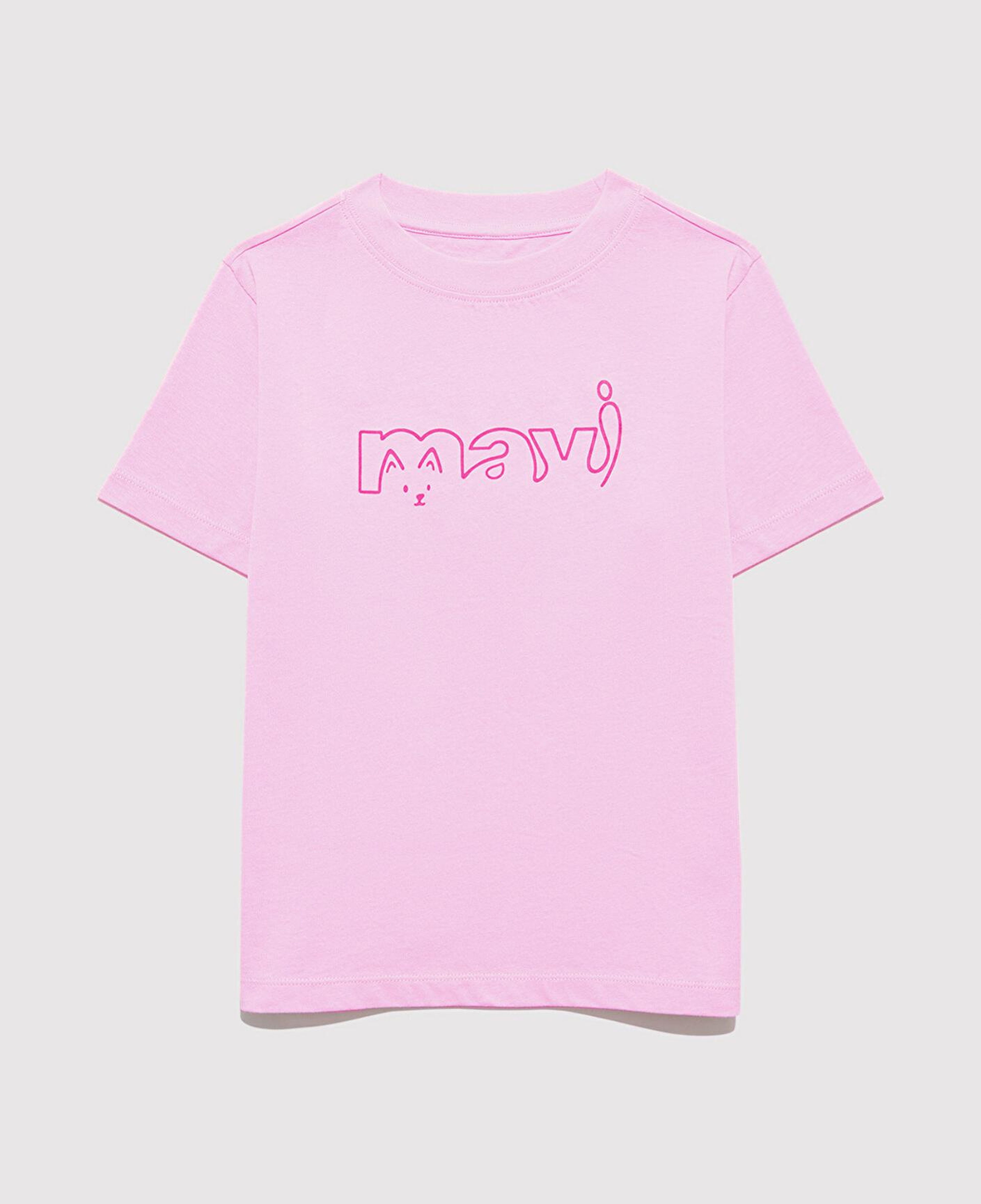 Mavi Mavi Logo Kedi Baskılı Pembe Tişört Regular Fit / Normal Kesim 7610338-70973
