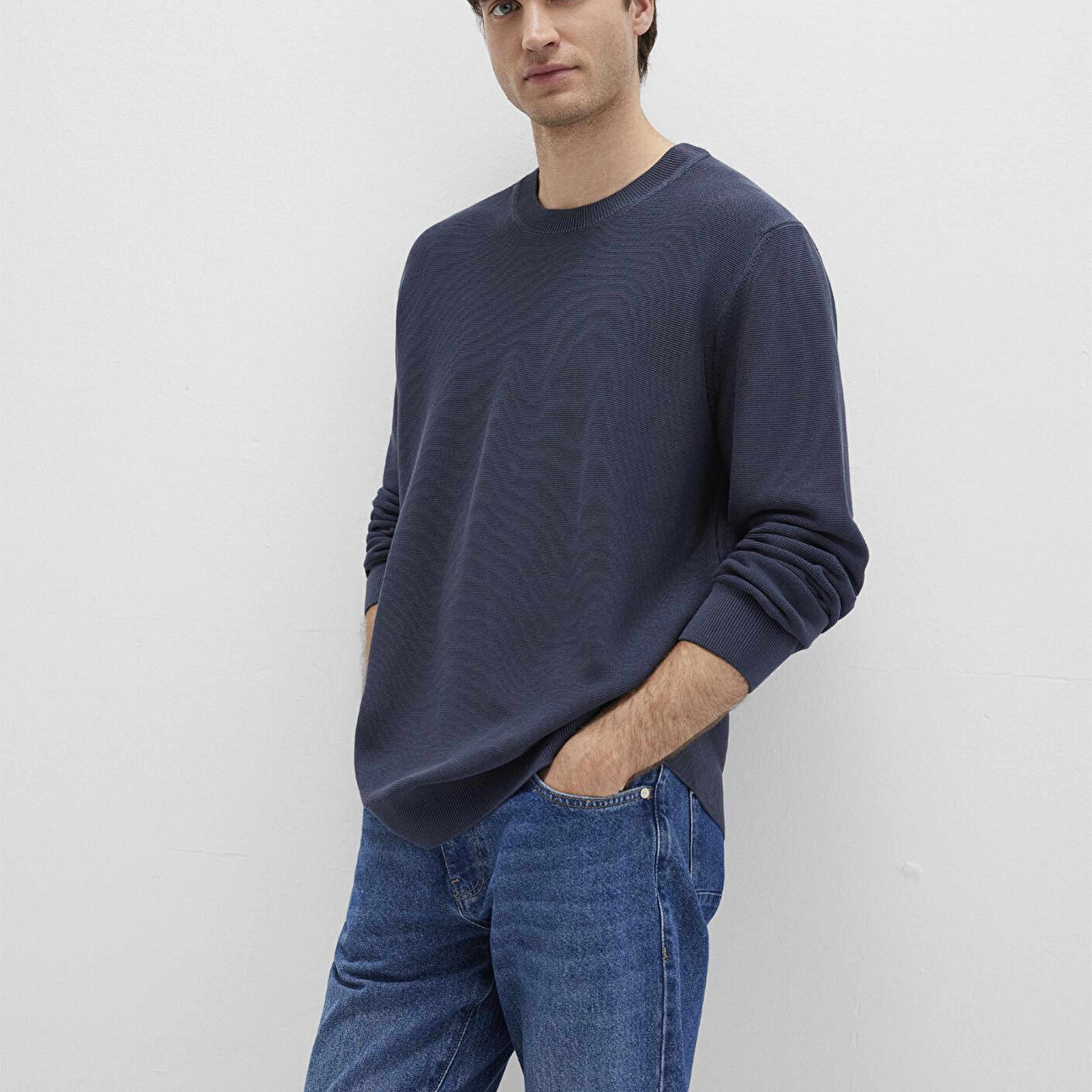 Mavi Bisiklet Yaka Lacivert Kazak Regular Fit / Normal Kesim 0710197-70497