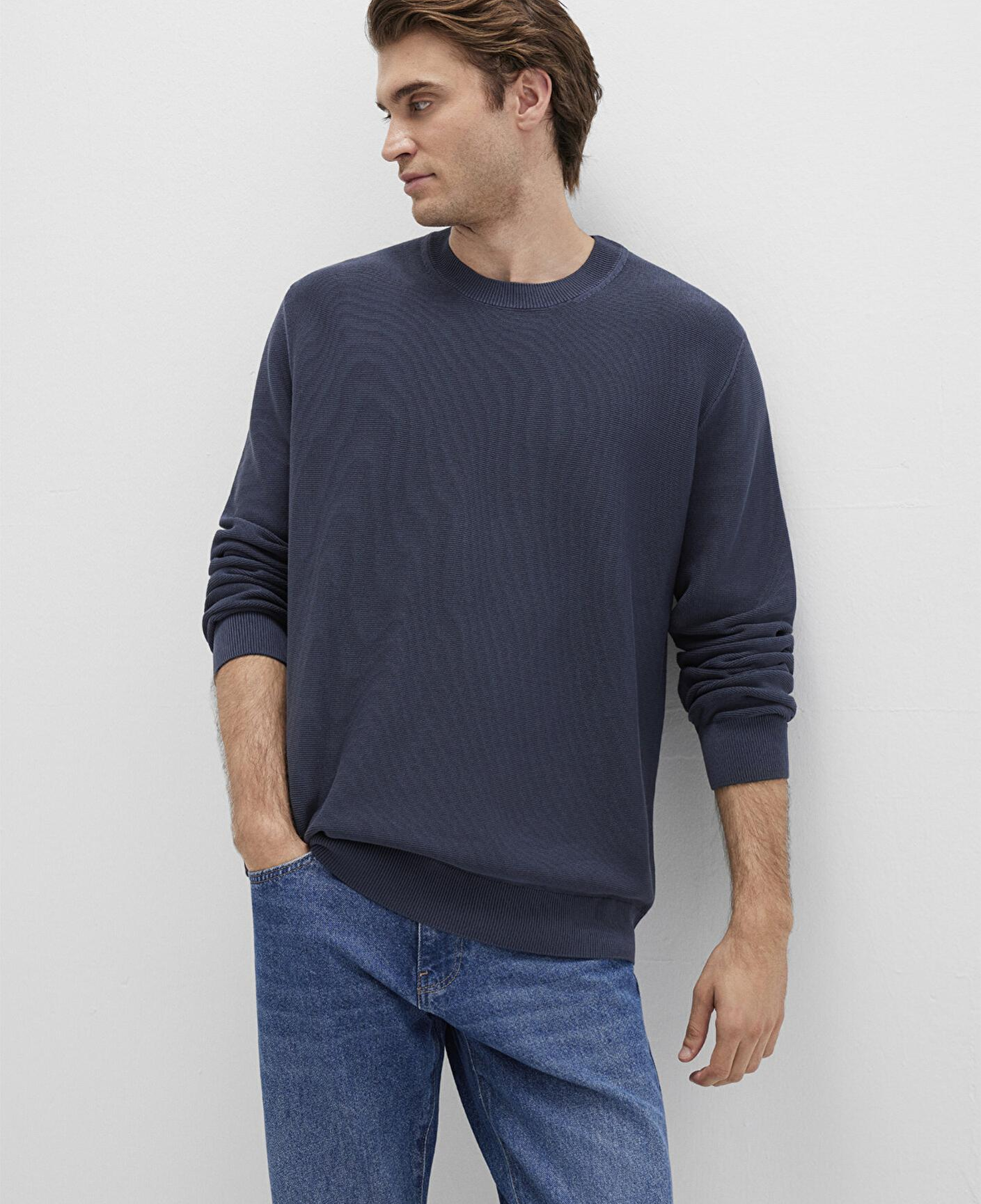 Mavi Bisiklet Yaka Lacivert Kazak Regular Fit / Normal Kesim 0710197-70497