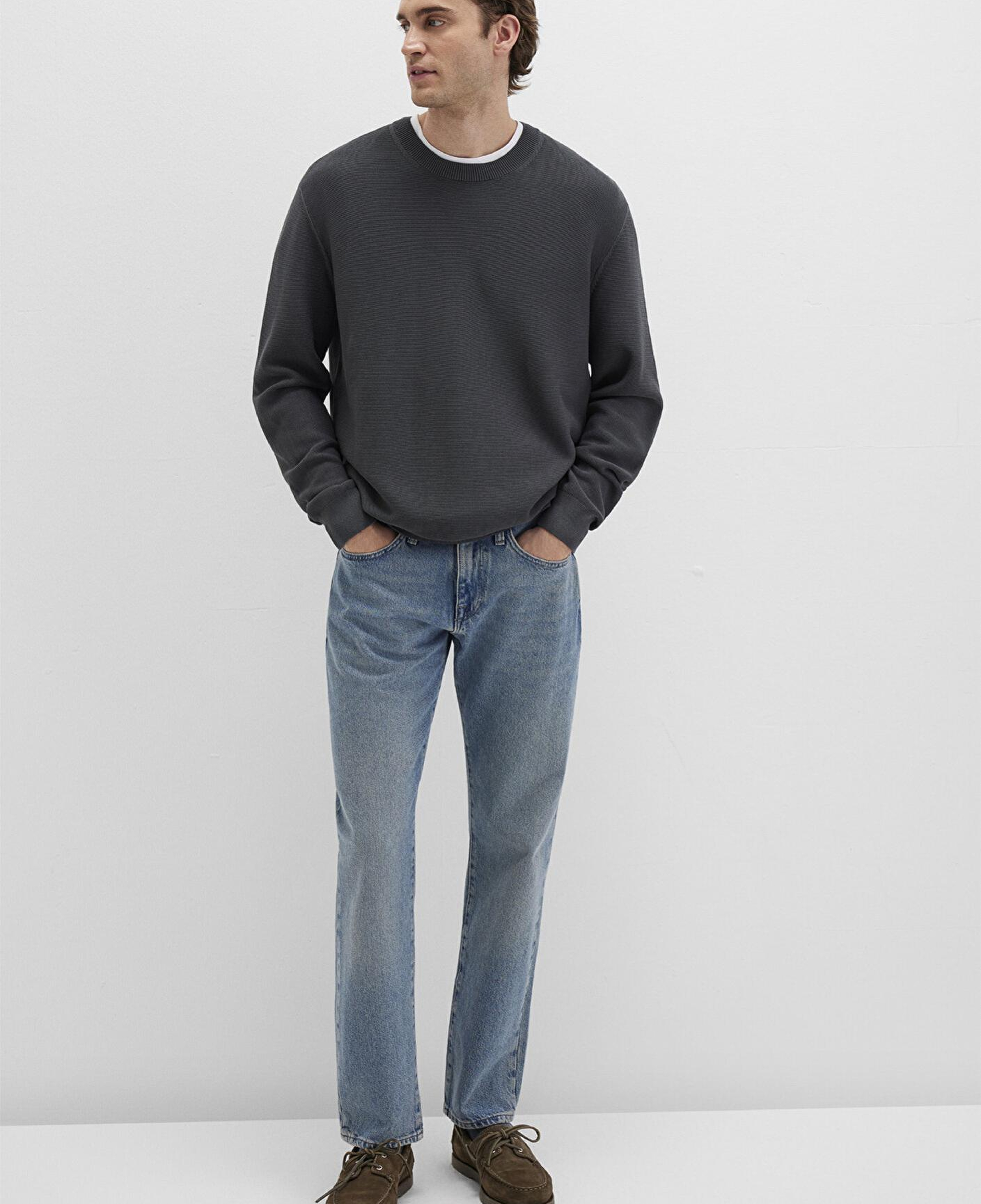 Mavi Bisiklet Yaka Antrasit Kazak Regular Fit / Normal Kesim 0710197-80106