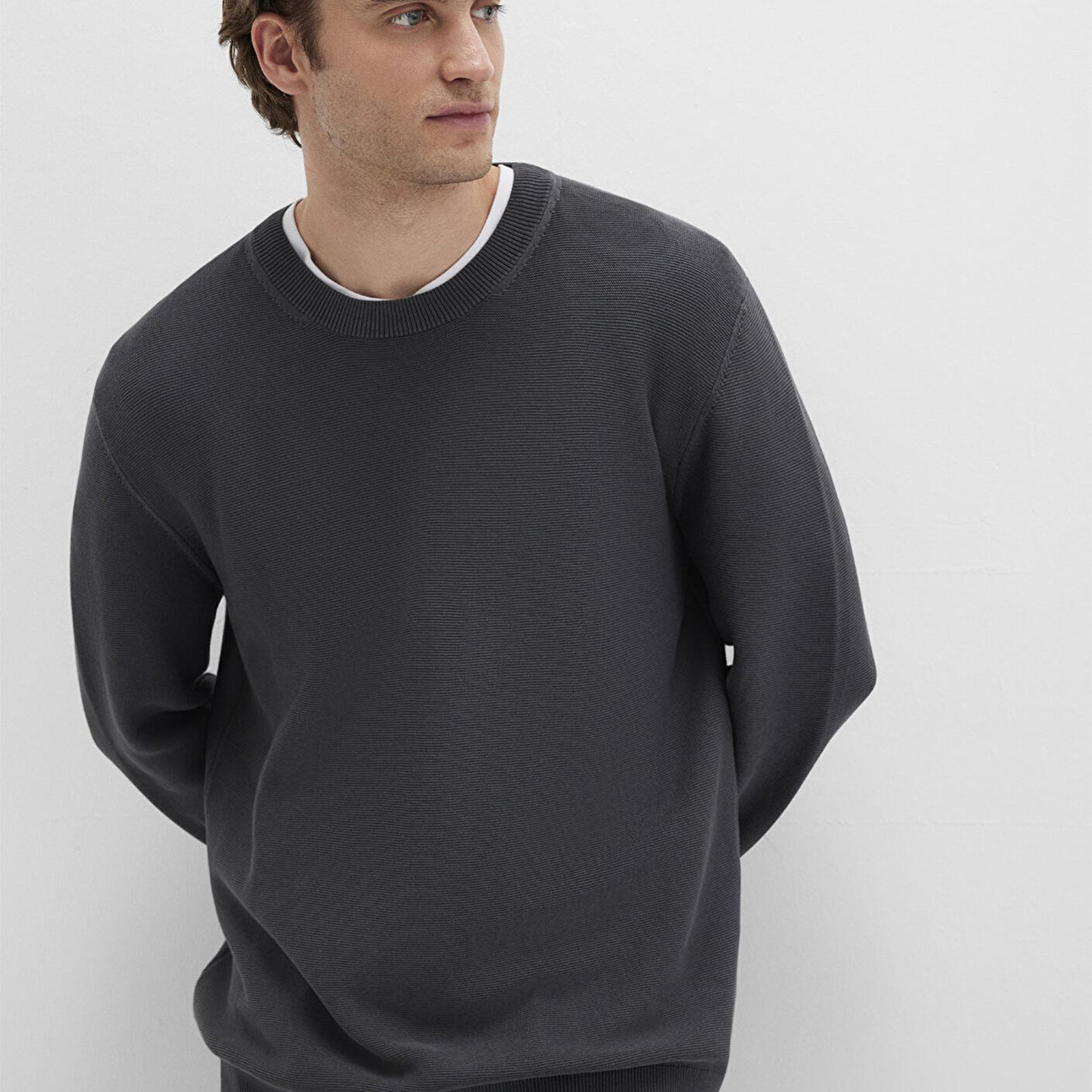 Mavi Bisiklet Yaka Antrasit Kazak Regular Fit / Normal Kesim 0710197-80106