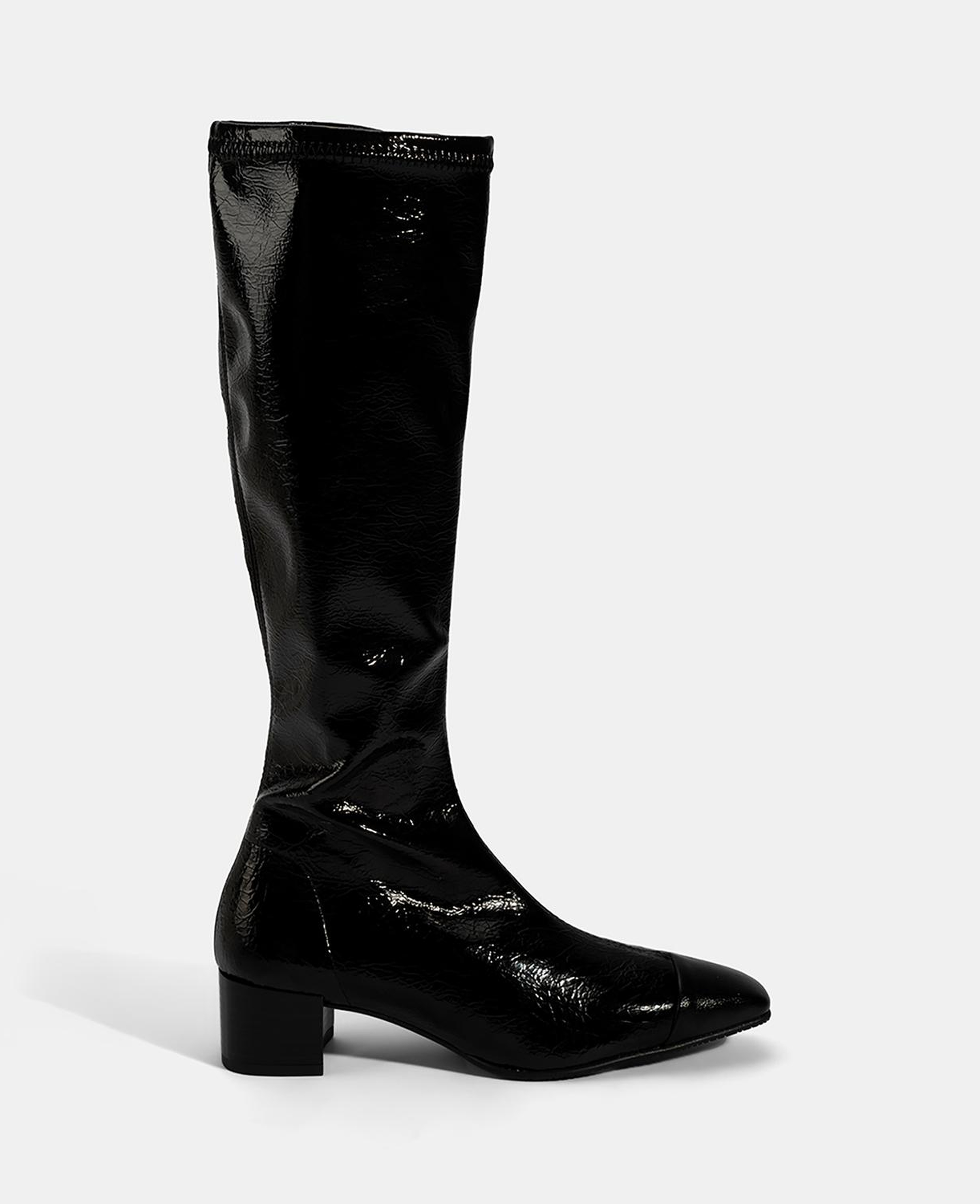 Kadın Siyah Kalın Topuklu Stretch Çizme