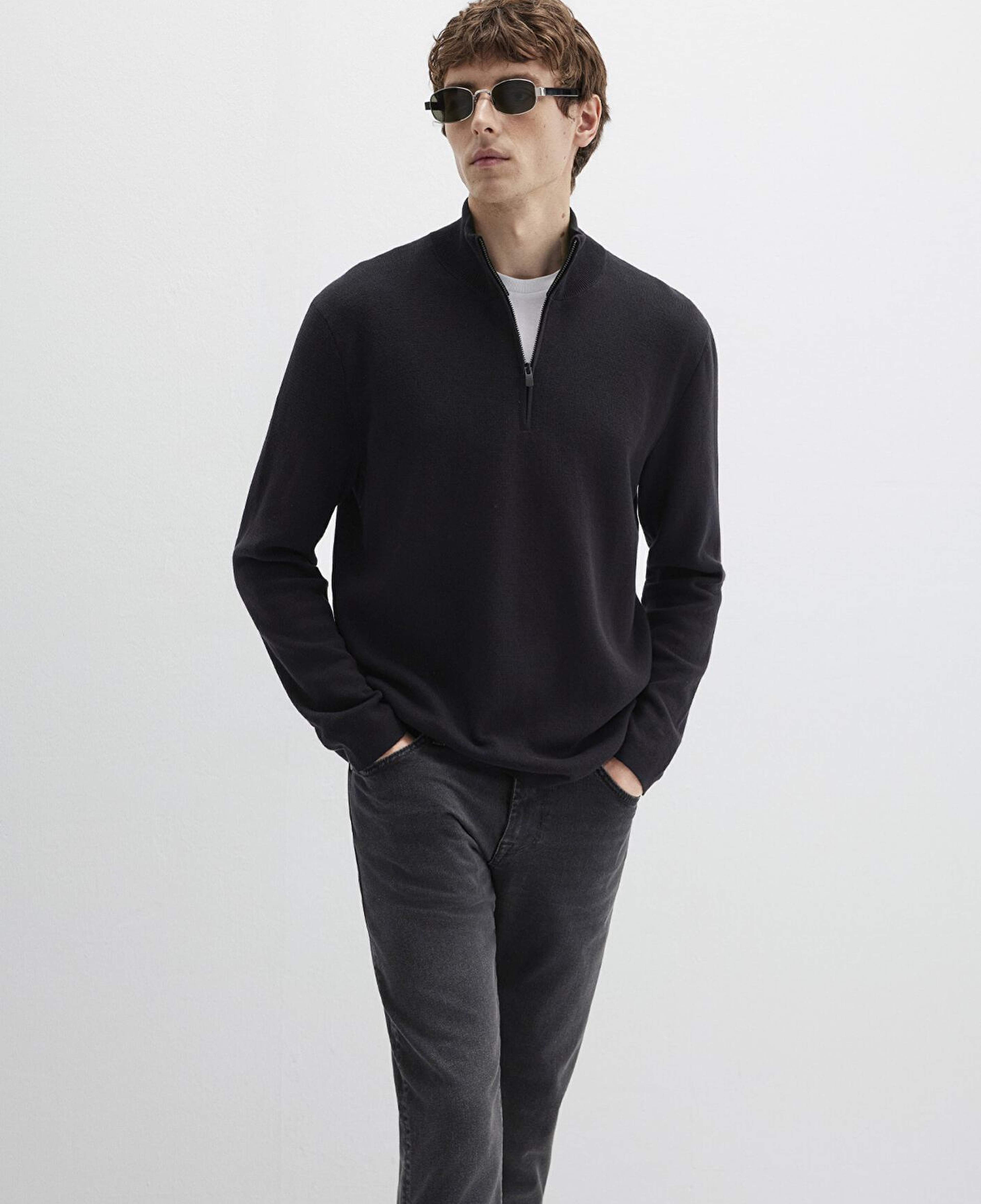 Mavi Siyah Kazak Regular Fit / Normal Kesim 0710328-900