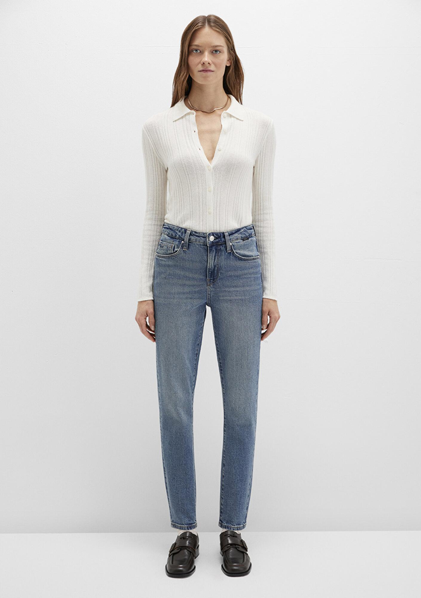 Mavi Cindy Classic Denim Gölgeli Indigo Mavisi Jean Pantolon 100277-90498