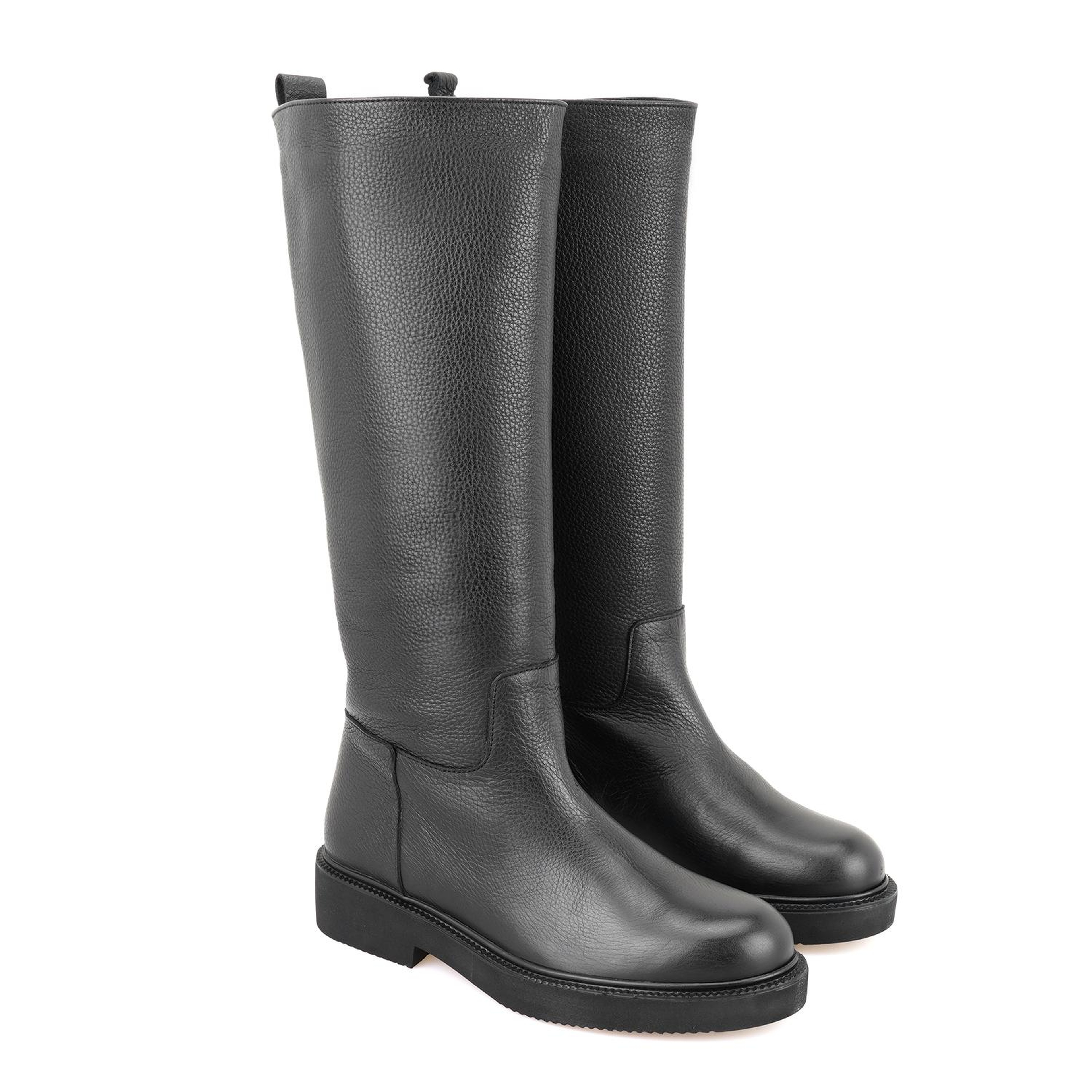 Kadın Siyah Deri Çizme