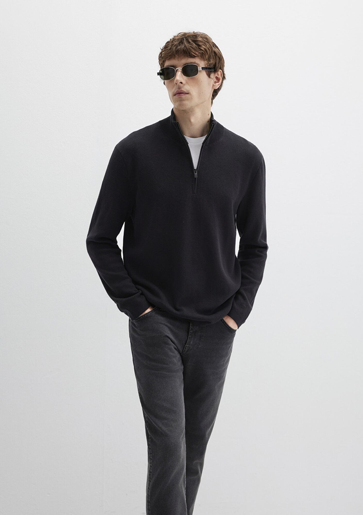 Mavi Siyah Kazak Regular Fit / Normal Kesim 0710328-900