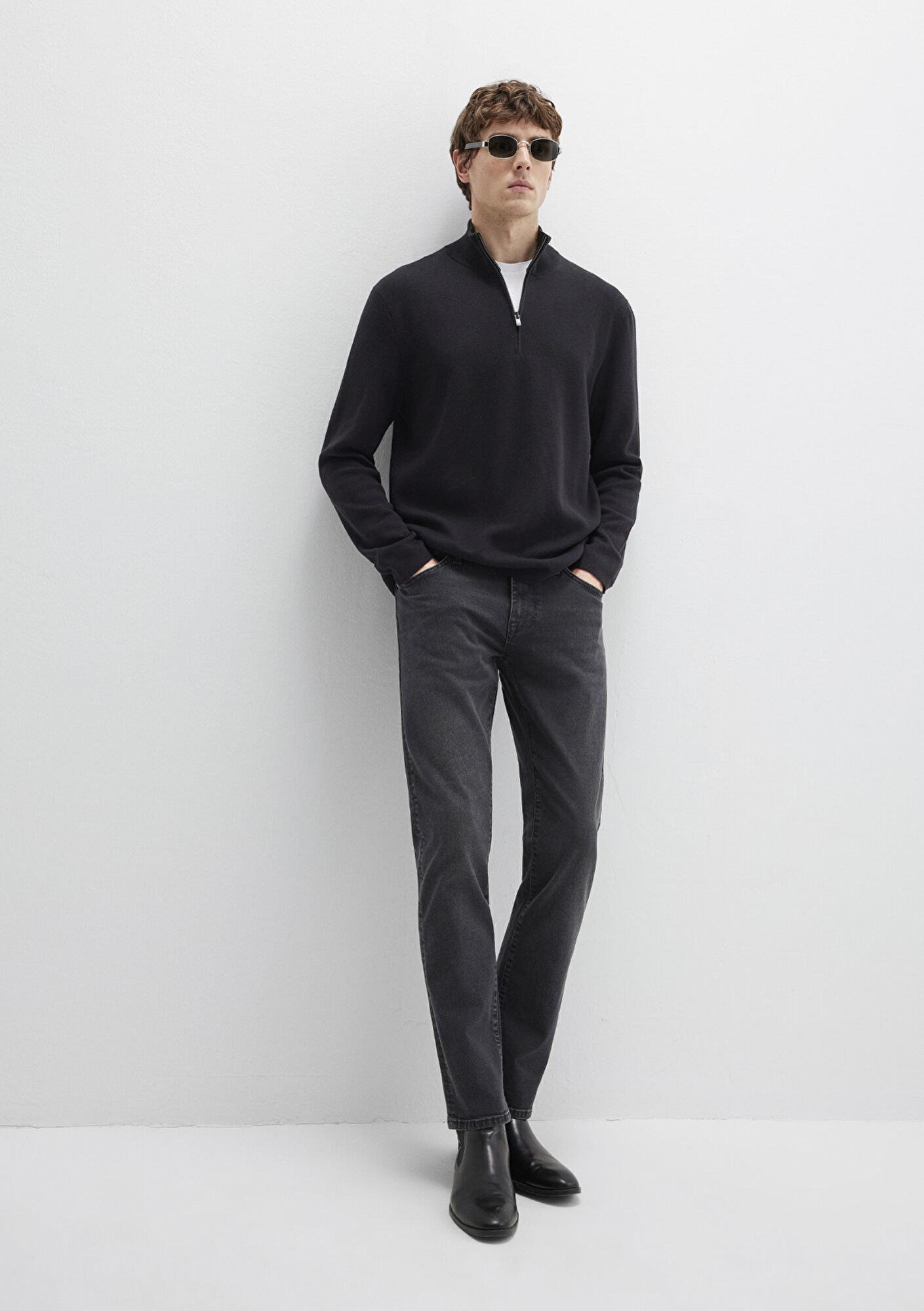 Mavi Siyah Kazak Regular Fit / Normal Kesim 0710328-900