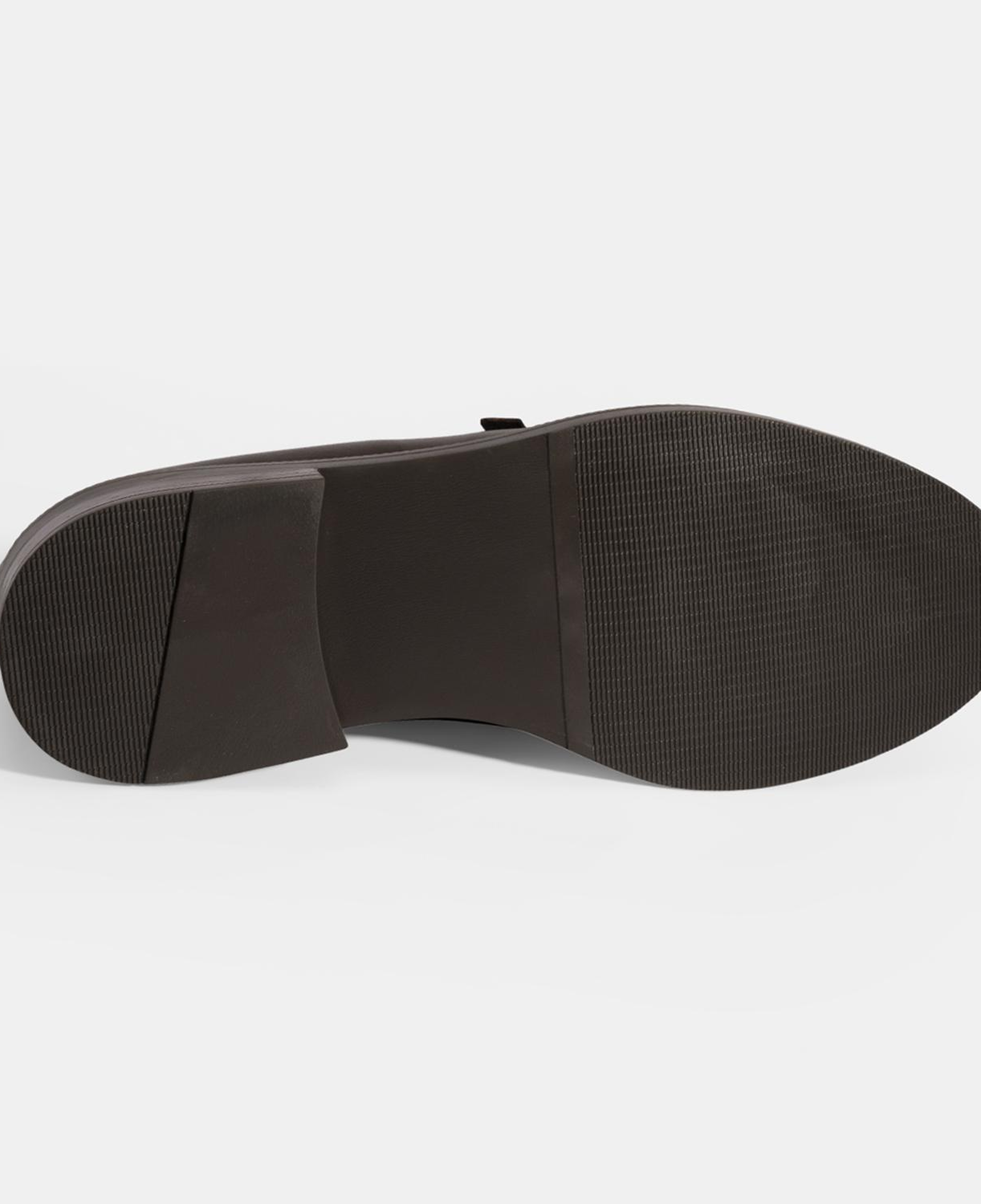 Kadın Kahve Metal Toka Detaylı Deri Loafer