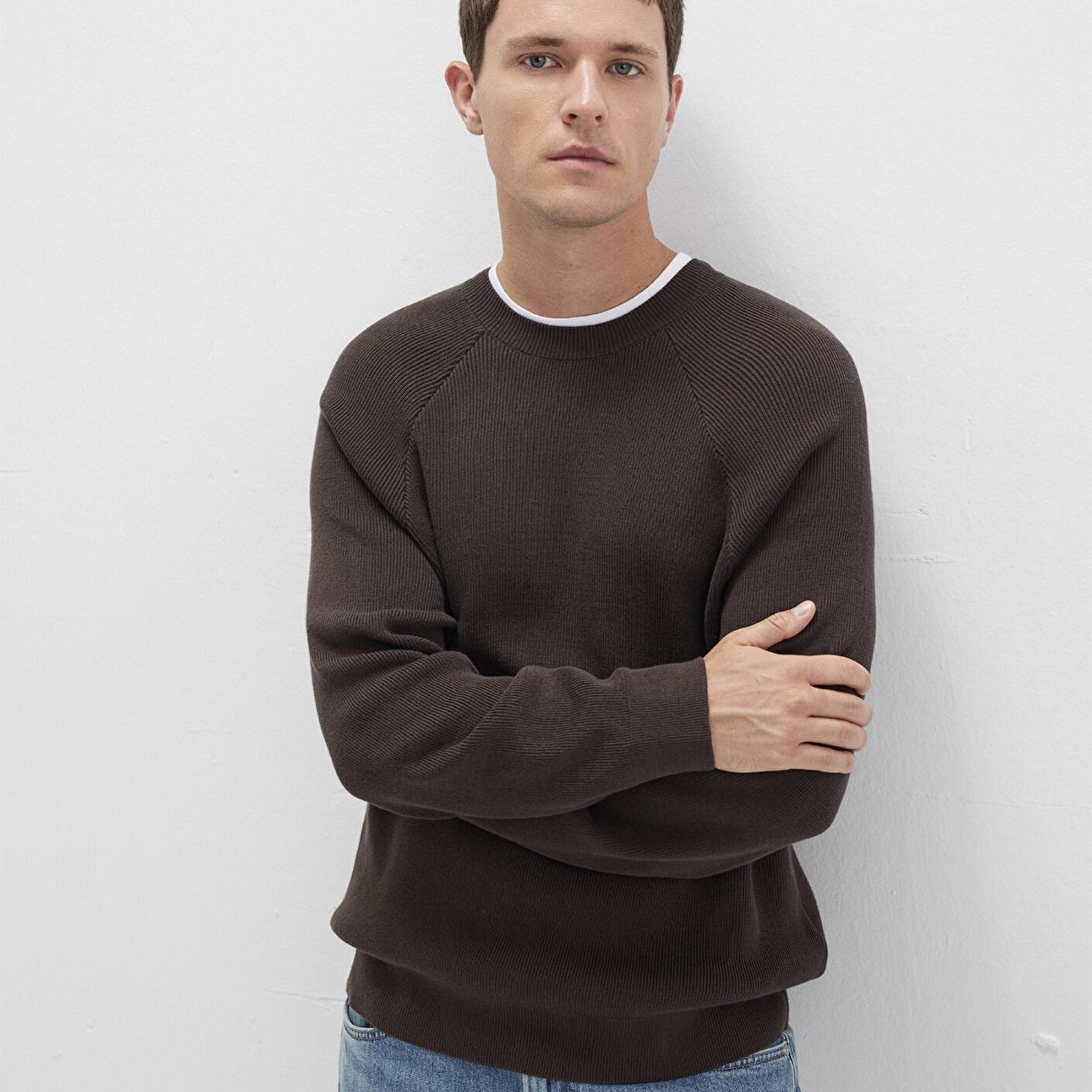 Mavi Bisiklet Yaka Kahverengi Kazak Regular Fit / Normal Kesim 0710307-70219