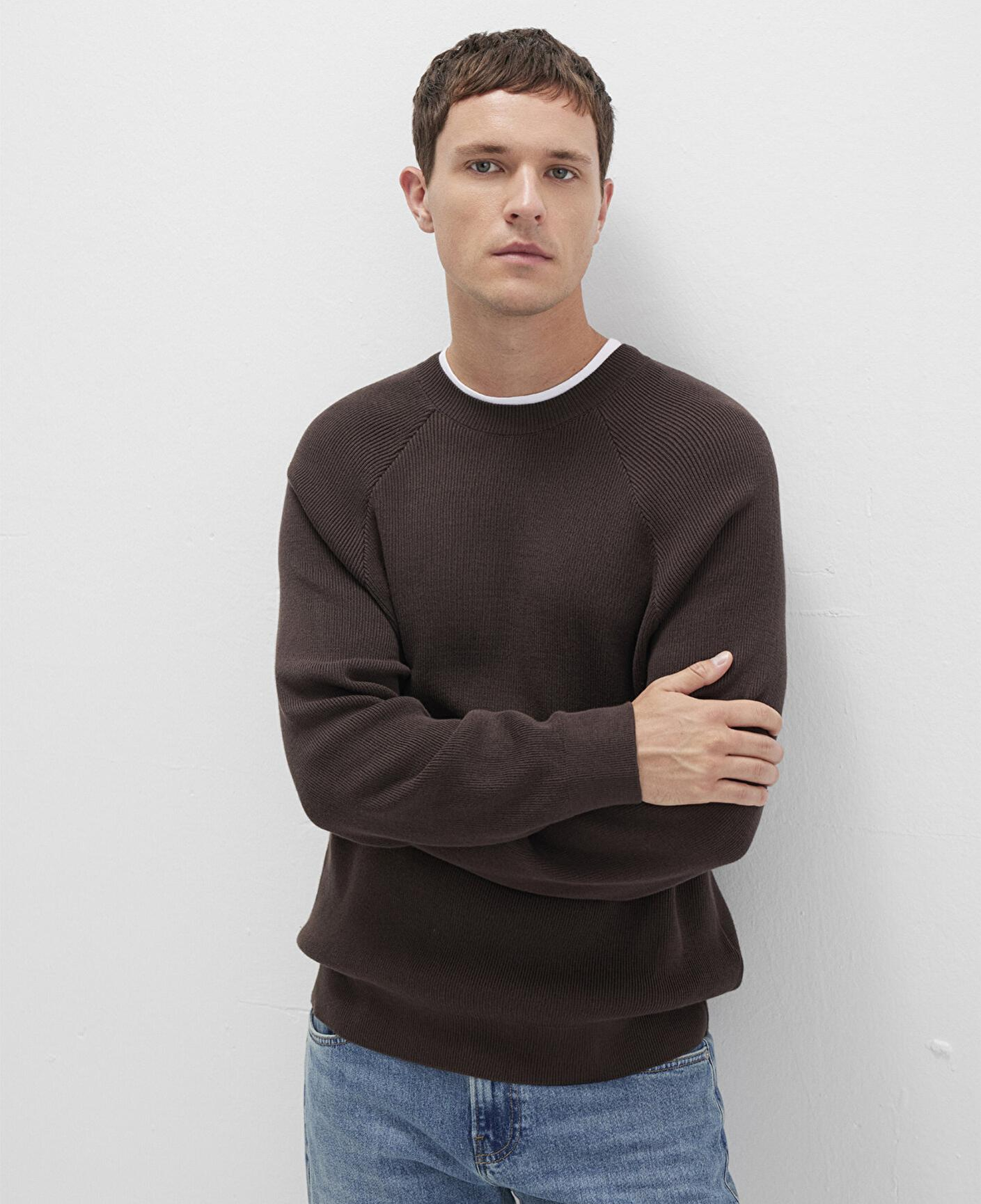 Mavi Bisiklet Yaka Kahverengi Kazak Regular Fit / Normal Kesim 0710307-70219