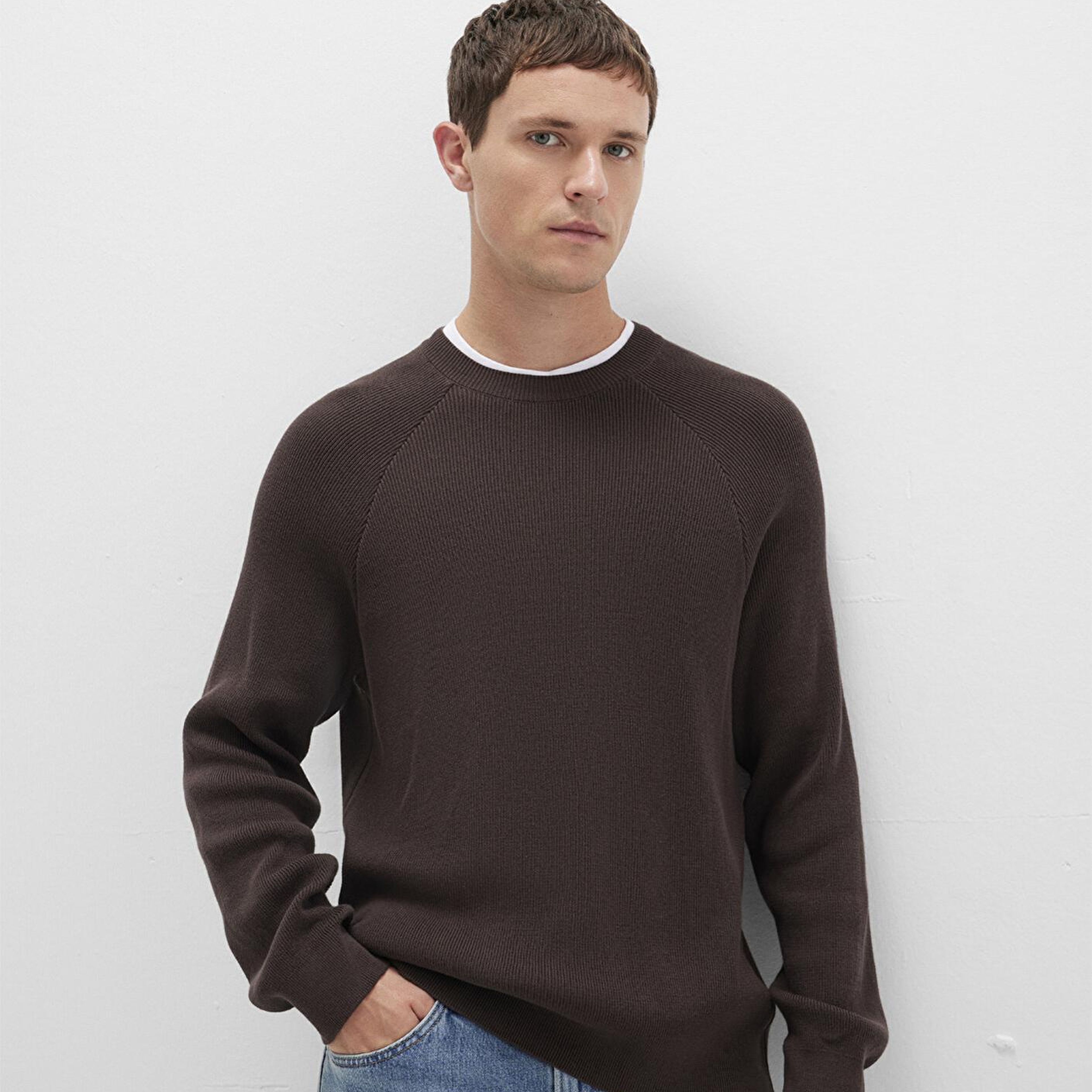 Mavi Bisiklet Yaka Kahverengi Kazak Regular Fit / Normal Kesim 0710307-70219