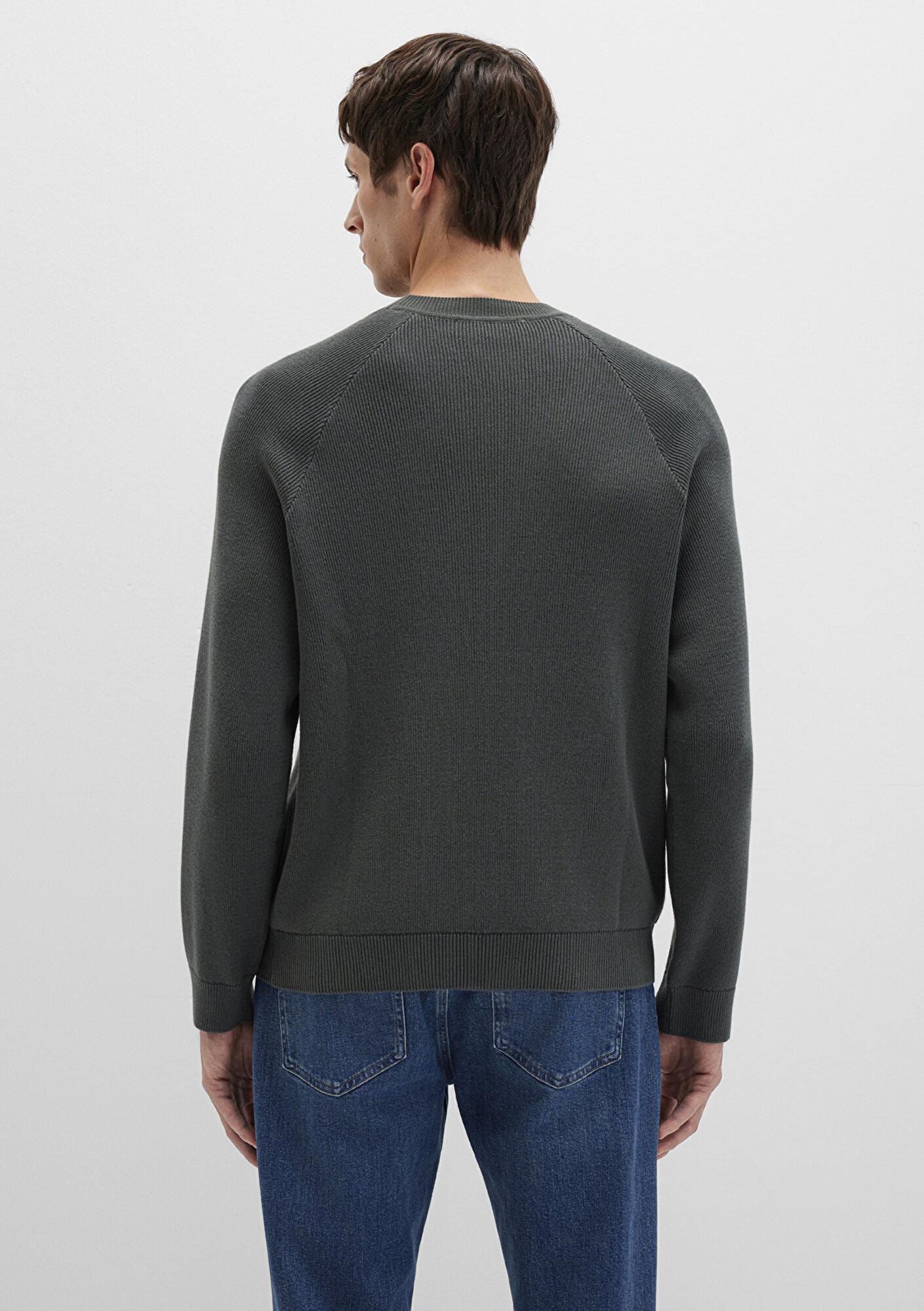 Mavi Bisiklet Yaka Yeşil Kazak Regular Fit / Normal Kesim 0710307-71598