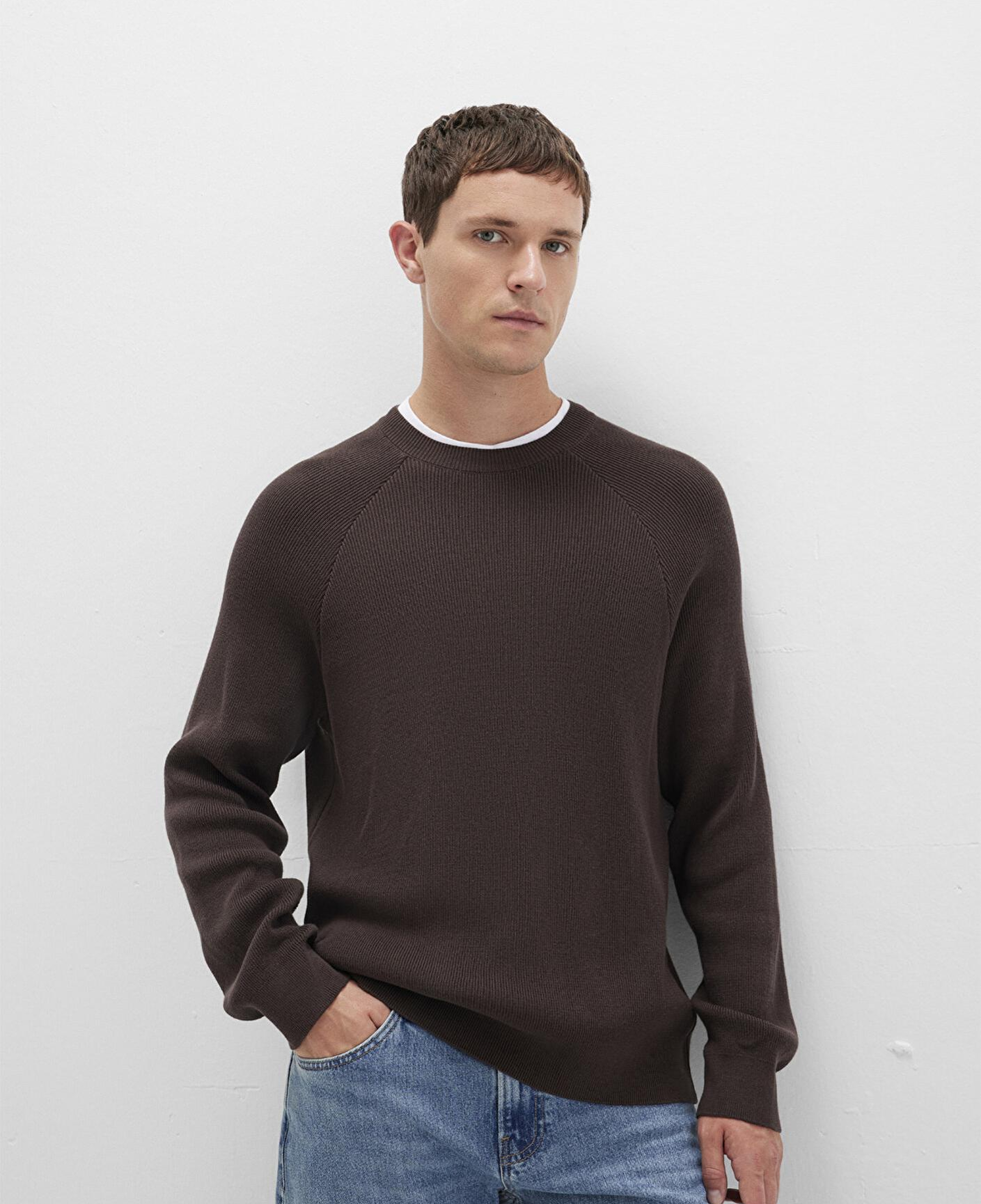 Mavi Bisiklet Yaka Kahverengi Kazak Regular Fit / Normal Kesim 0710307-70219