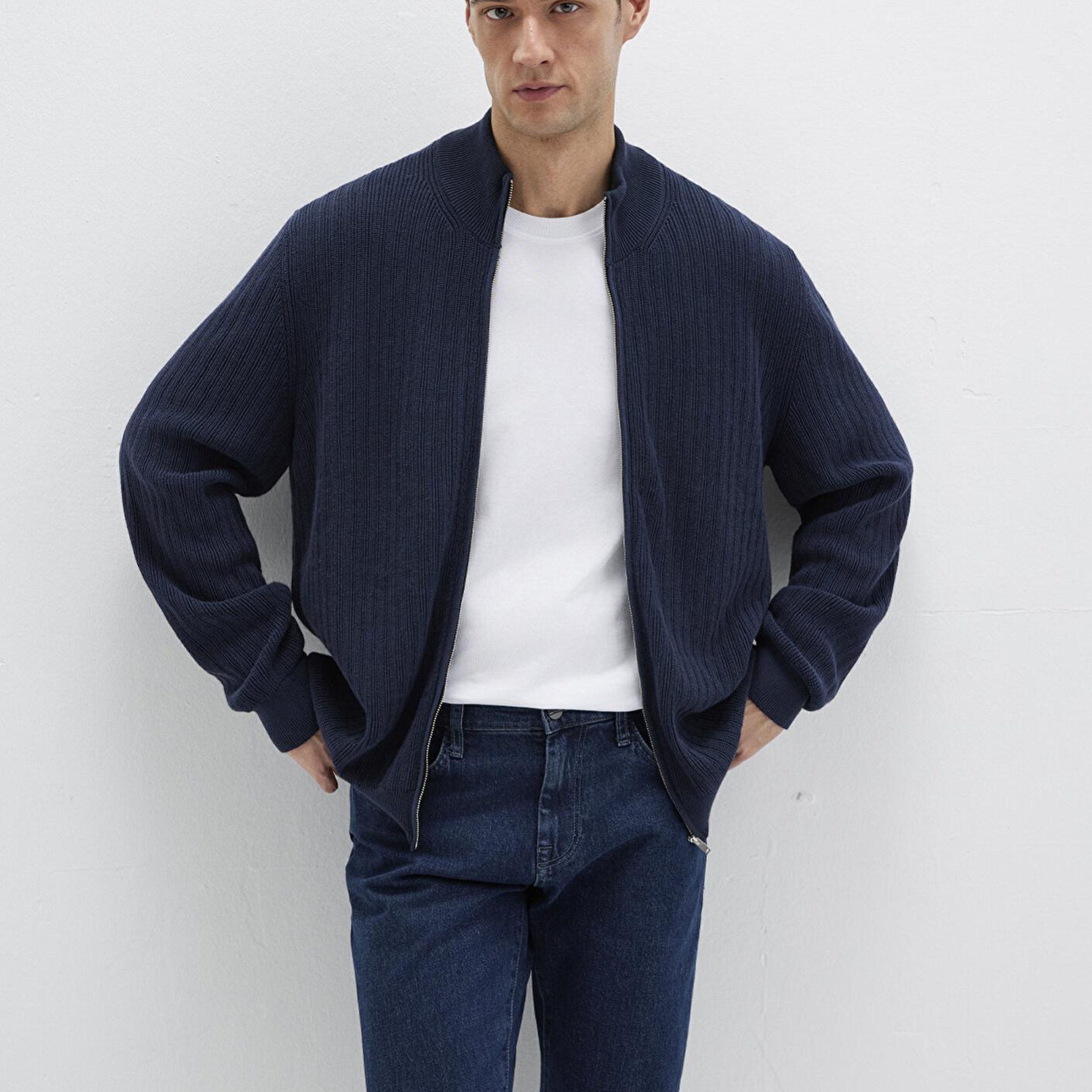 Mavi Mavi Black Fermuarlı Lacivert Hırka Regular Fit / Normal Kesim 0710326-70490