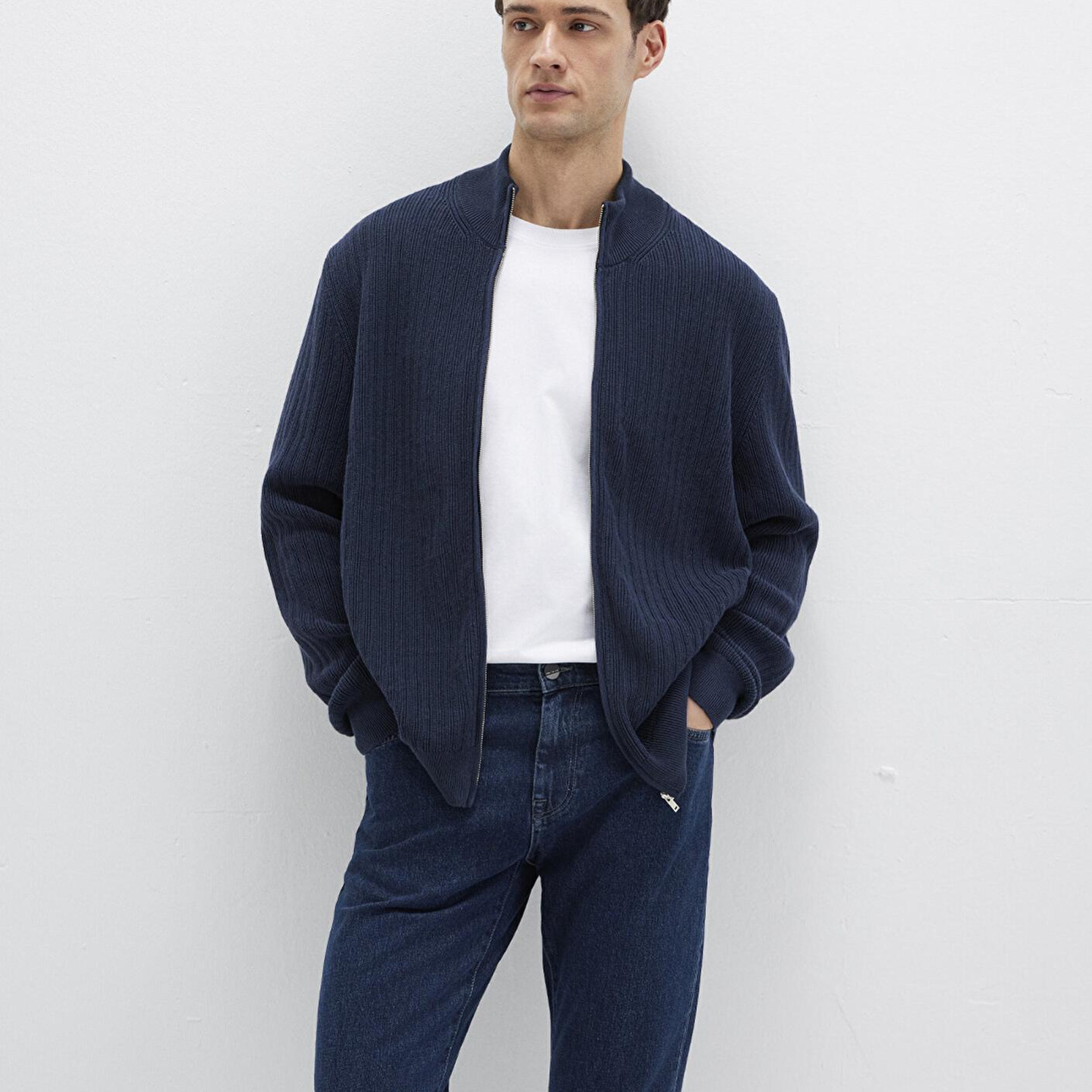 Mavi Mavi Black Fermuarlı Lacivert Hırka Regular Fit / Normal Kesim 0710326-70490