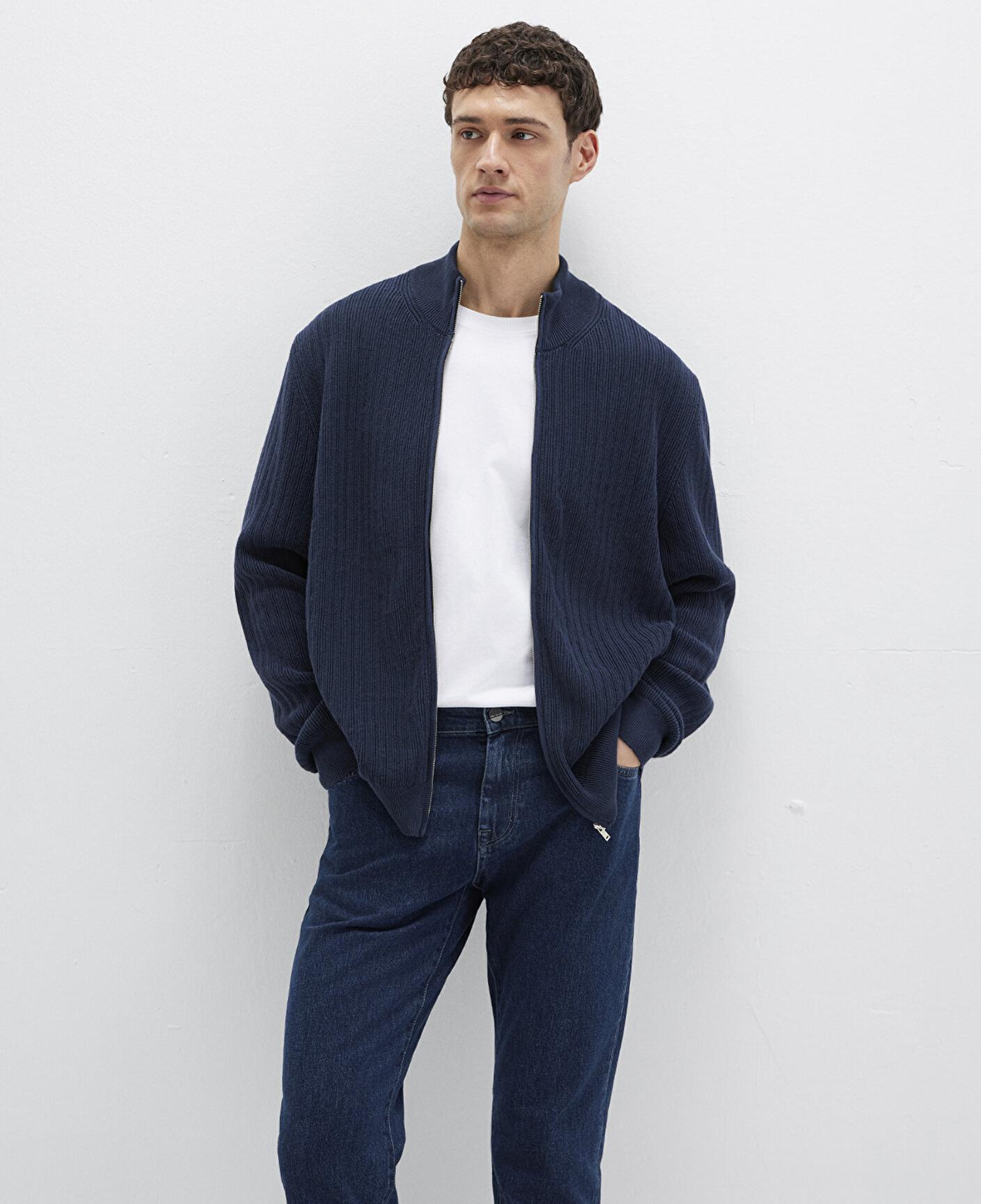 Mavi Mavi Black Fermuarlı Lacivert Hırka Regular Fit / Normal Kesim 0710326-70490