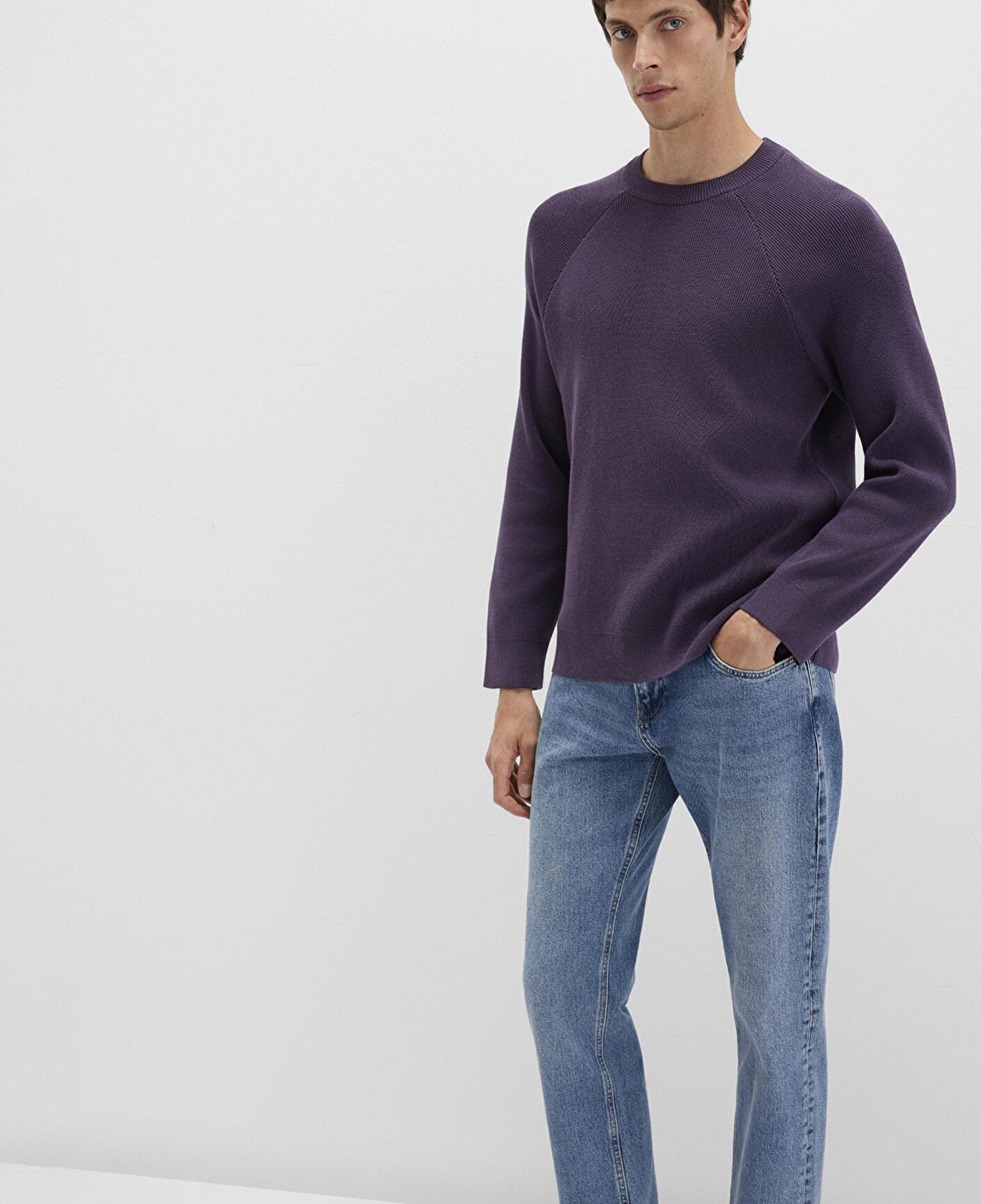 Mavi Bisiklet Yaka Mor Kazak Regular Fit / Normal Kesim 0710307-70688