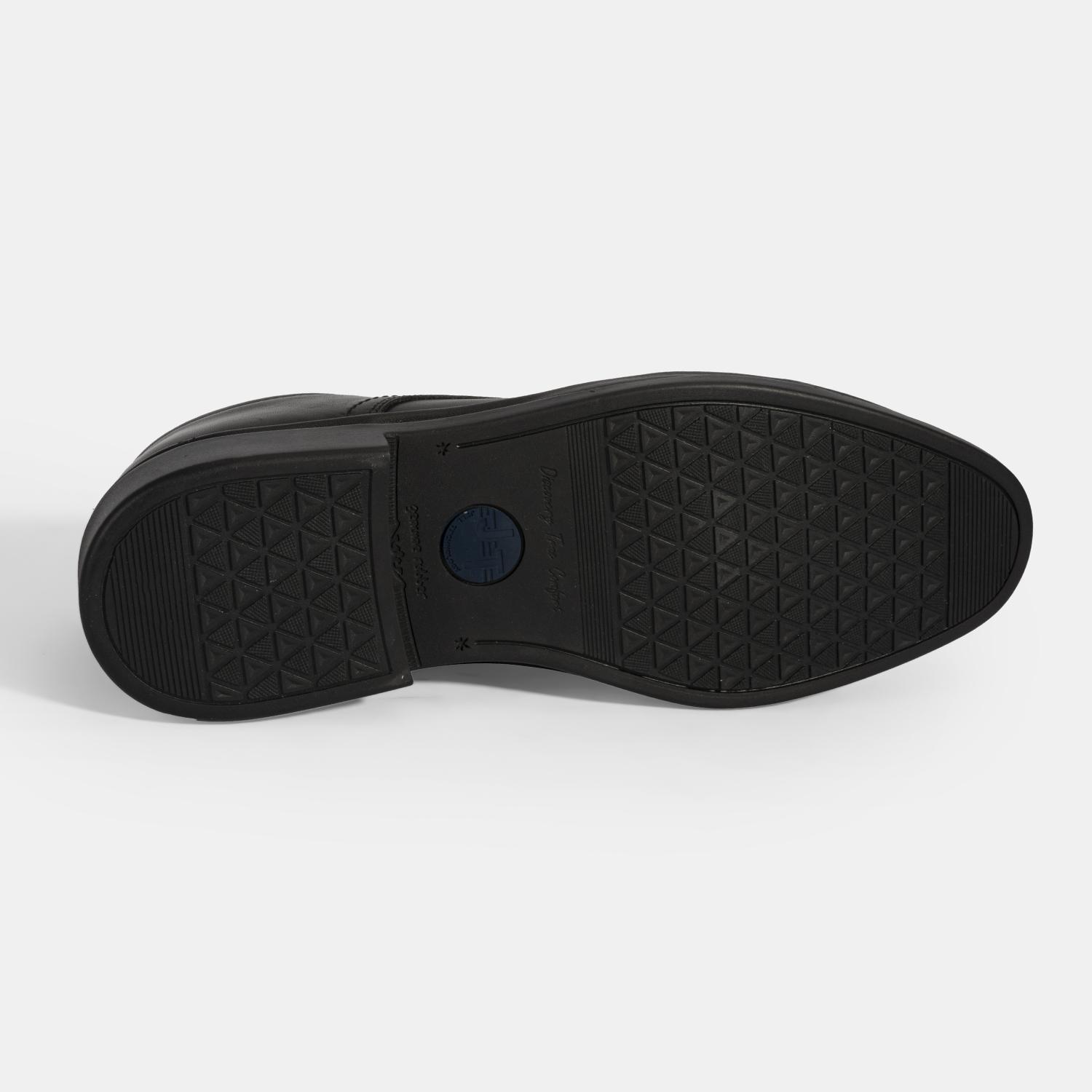 Erkek Siyah DesaComfort Bağcıklı Deri Ayakkabı