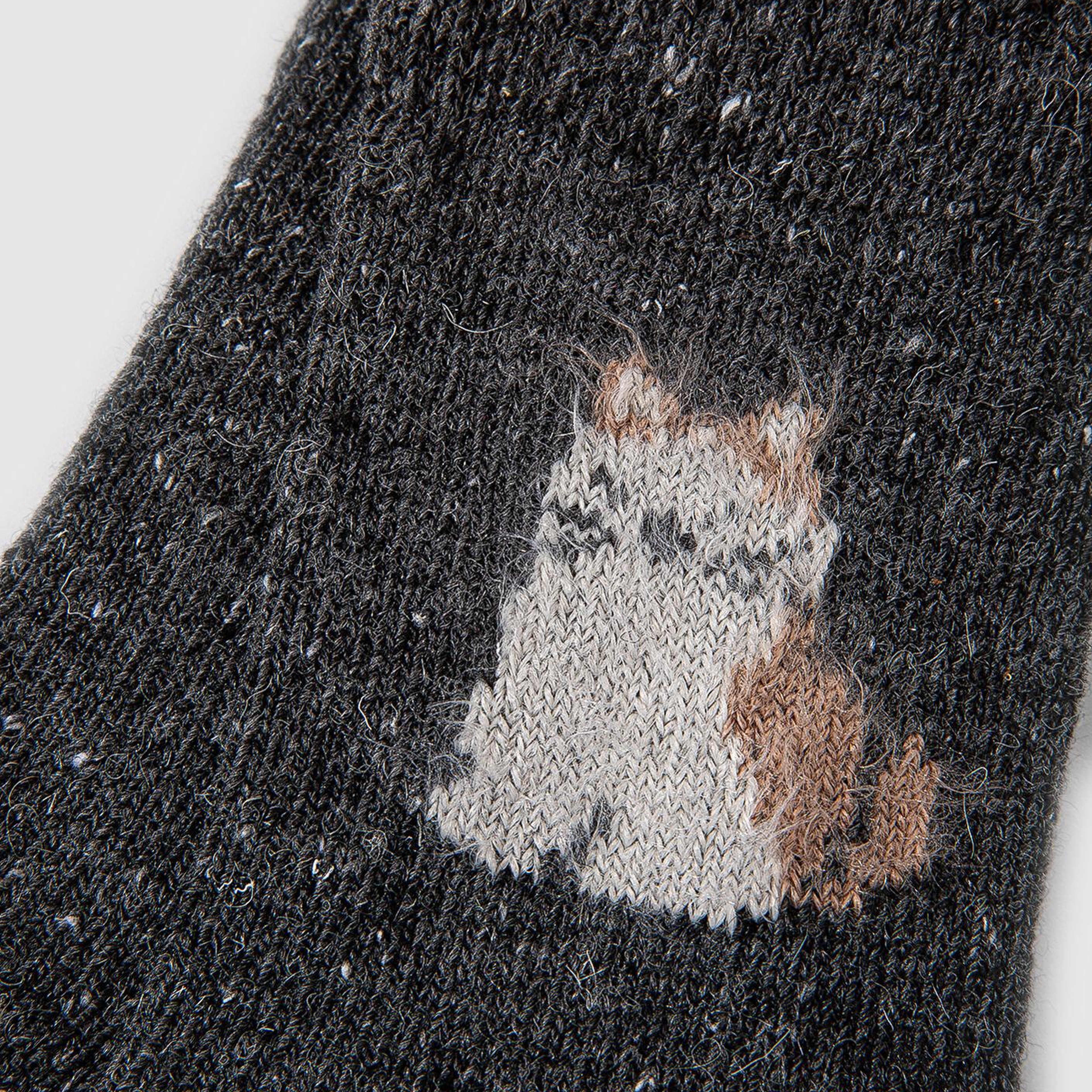 Mavi Yün Karışımlı Antrasit Bot Çorabı 1912833-80106