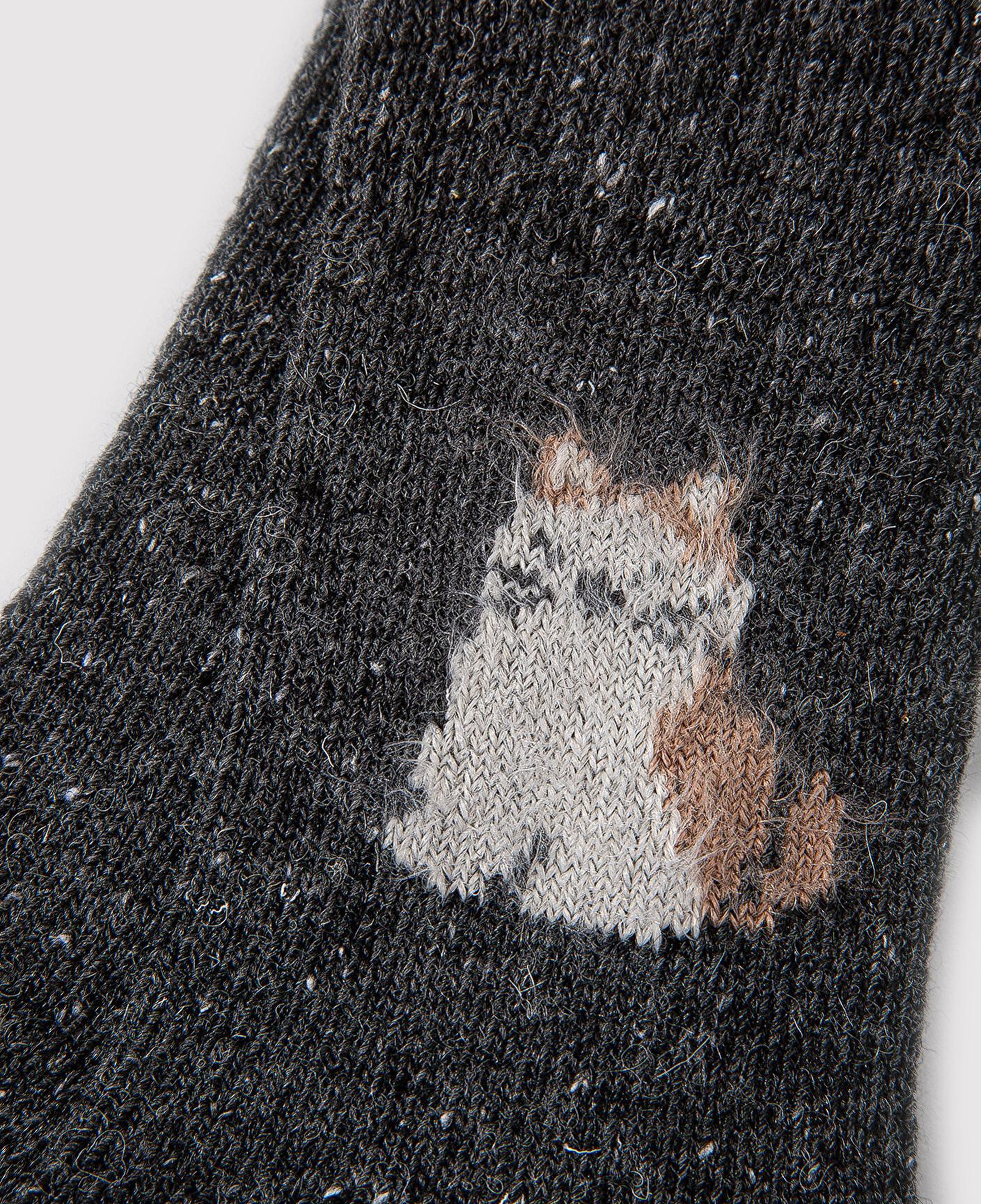 Mavi Yün Karışımlı Antrasit Bot Çorabı 1912833-80106