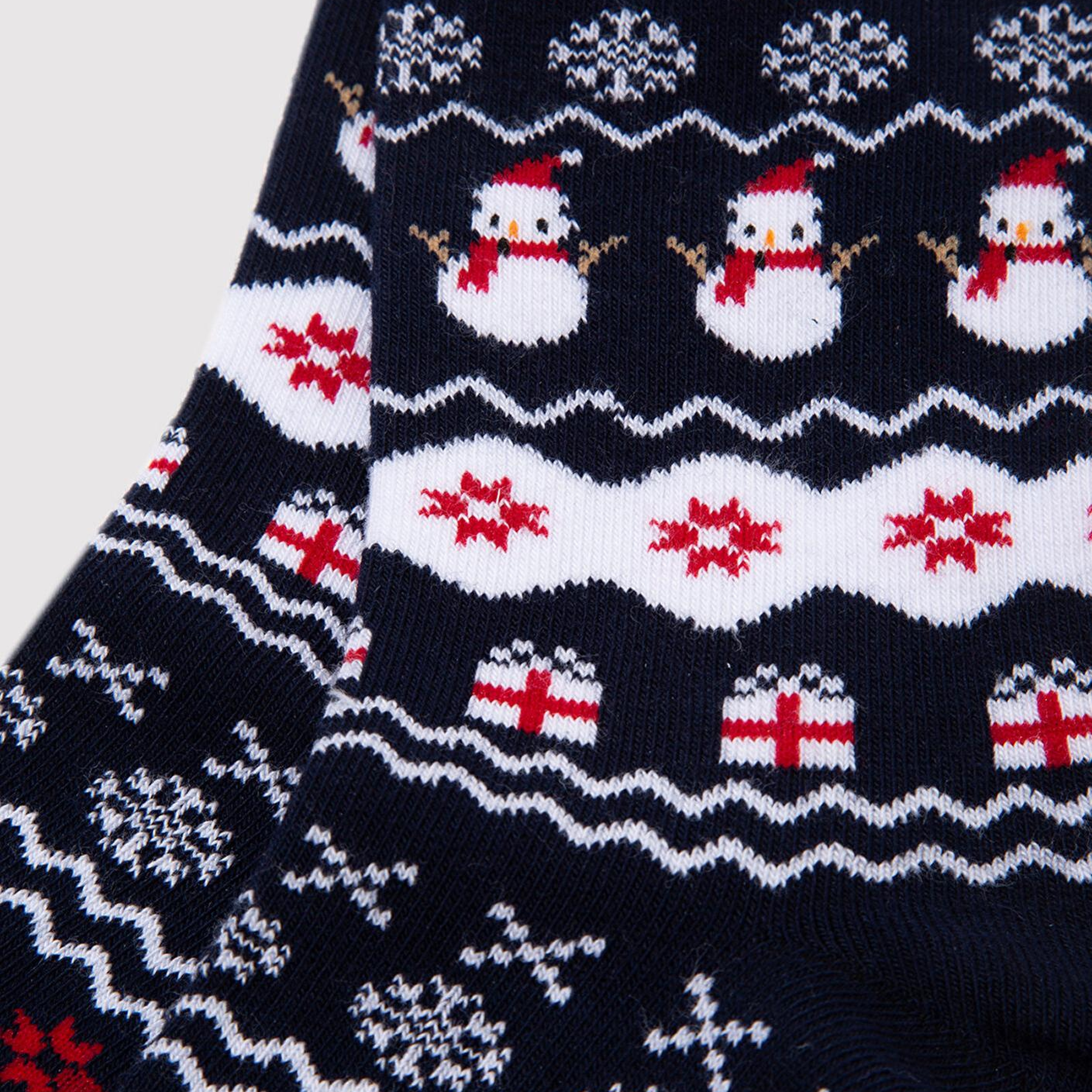 Mavi Yılbaşı Temalı Lacivert Bot Çorabı 1912195-70500