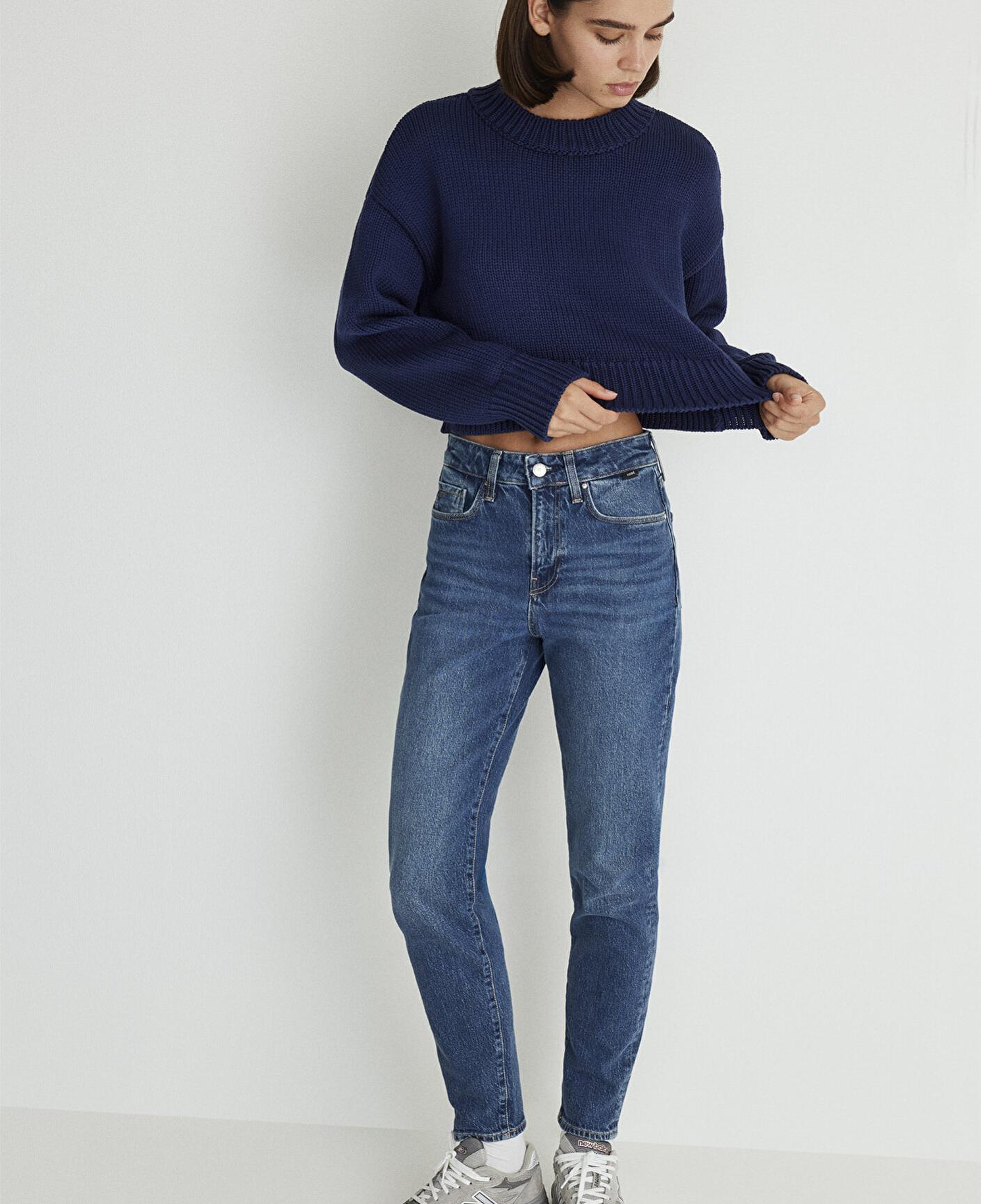 Mavi Cindy Classic Denim Gölgeli Koyu Mavi Jean Pantolon 100277-87925
