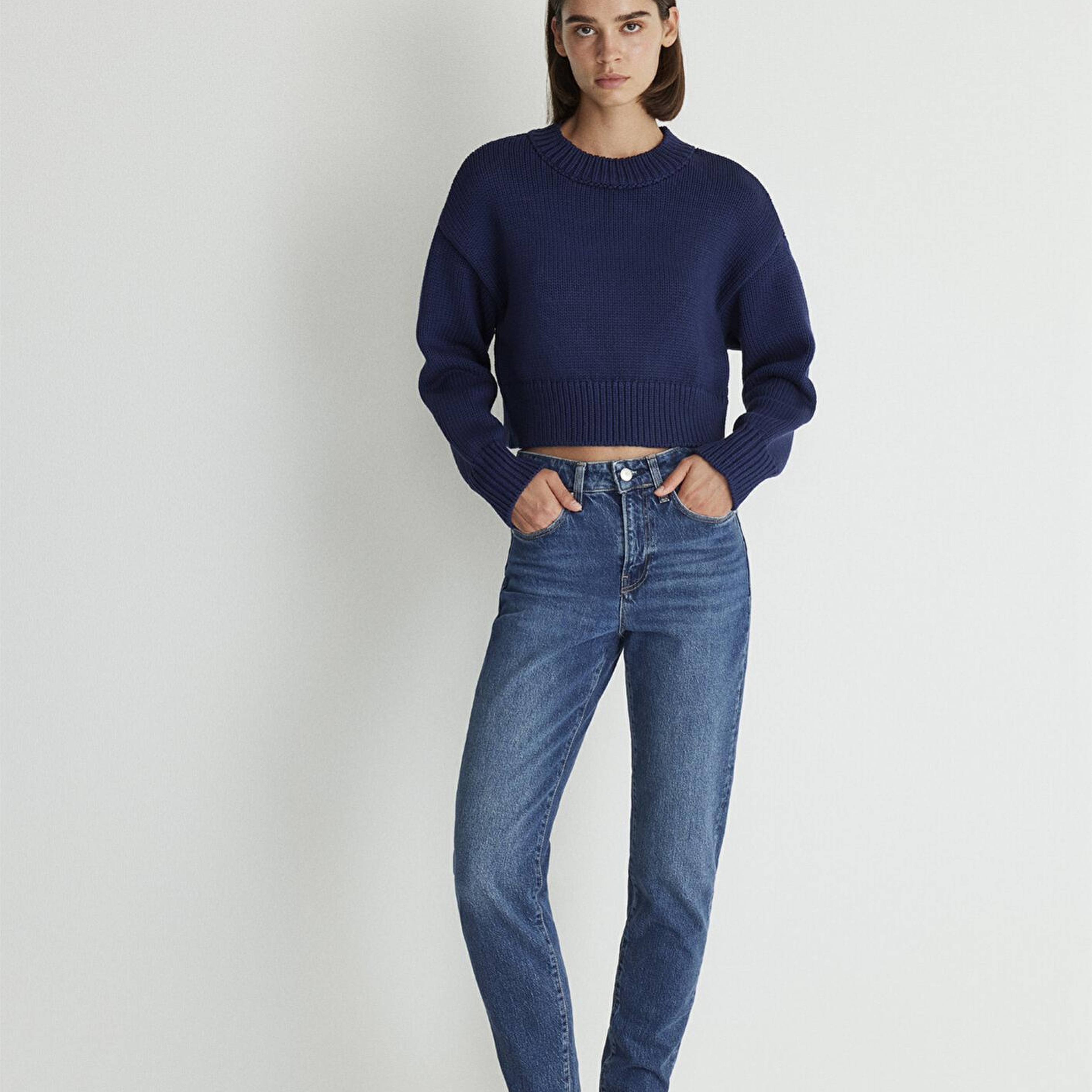 Mavi Cindy Classic Denim Gölgeli Koyu Mavi Jean Pantolon 100277-87925