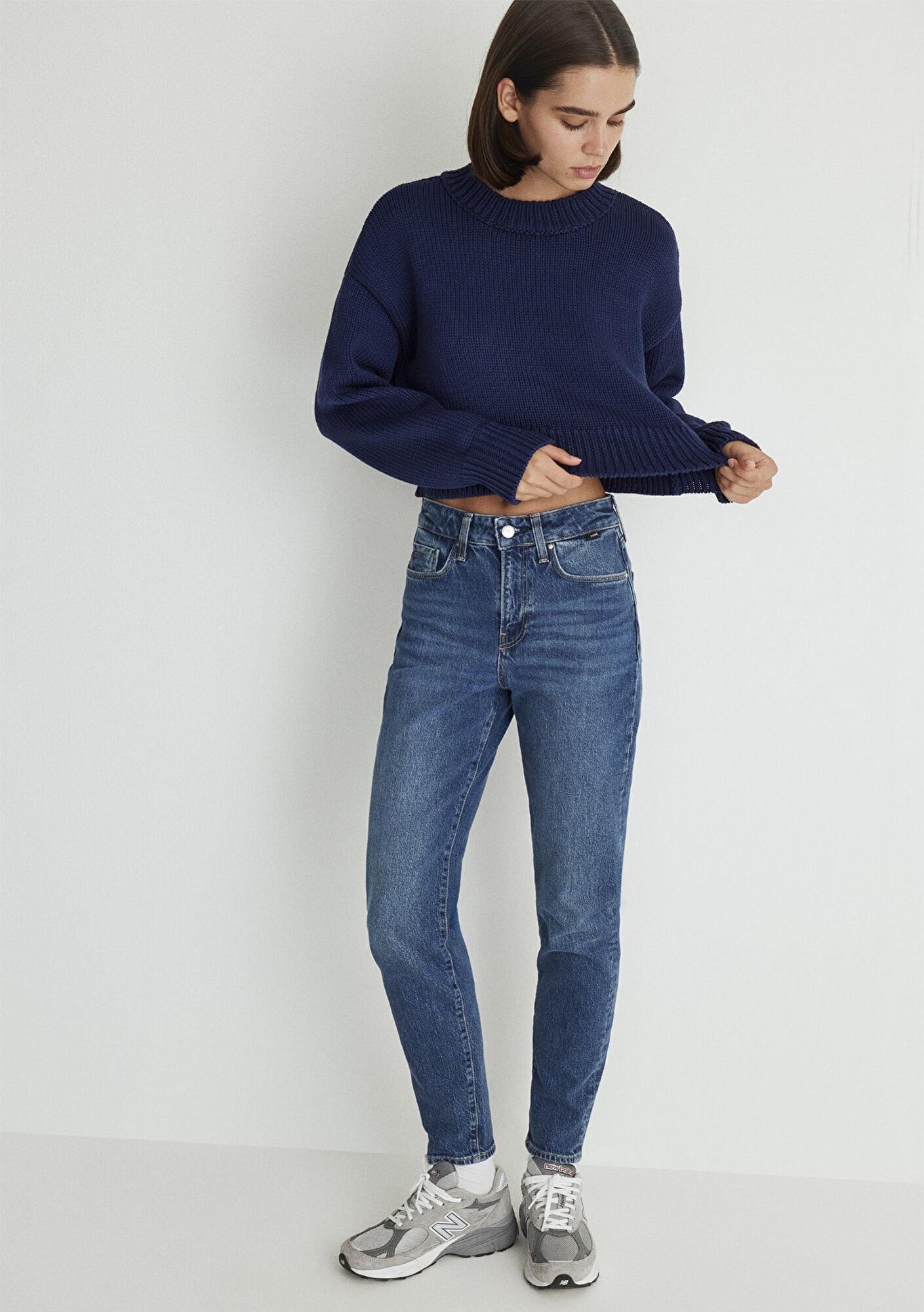 Mavi Cindy Classic Denim Gölgeli Koyu Mavi Jean Pantolon 100277-87925