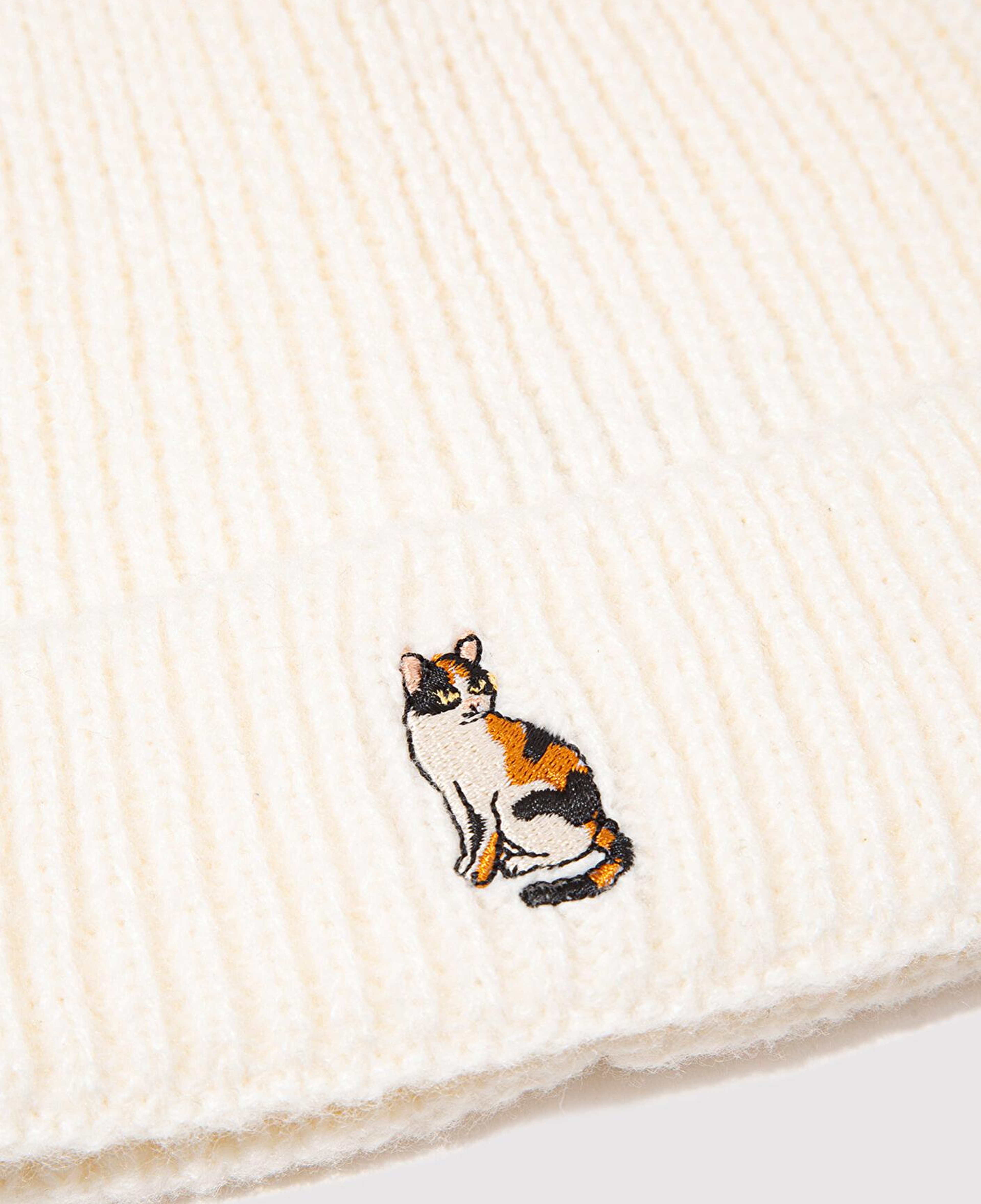 Mavi Kedi Nakışlı Ekru Bere 1913940-80194