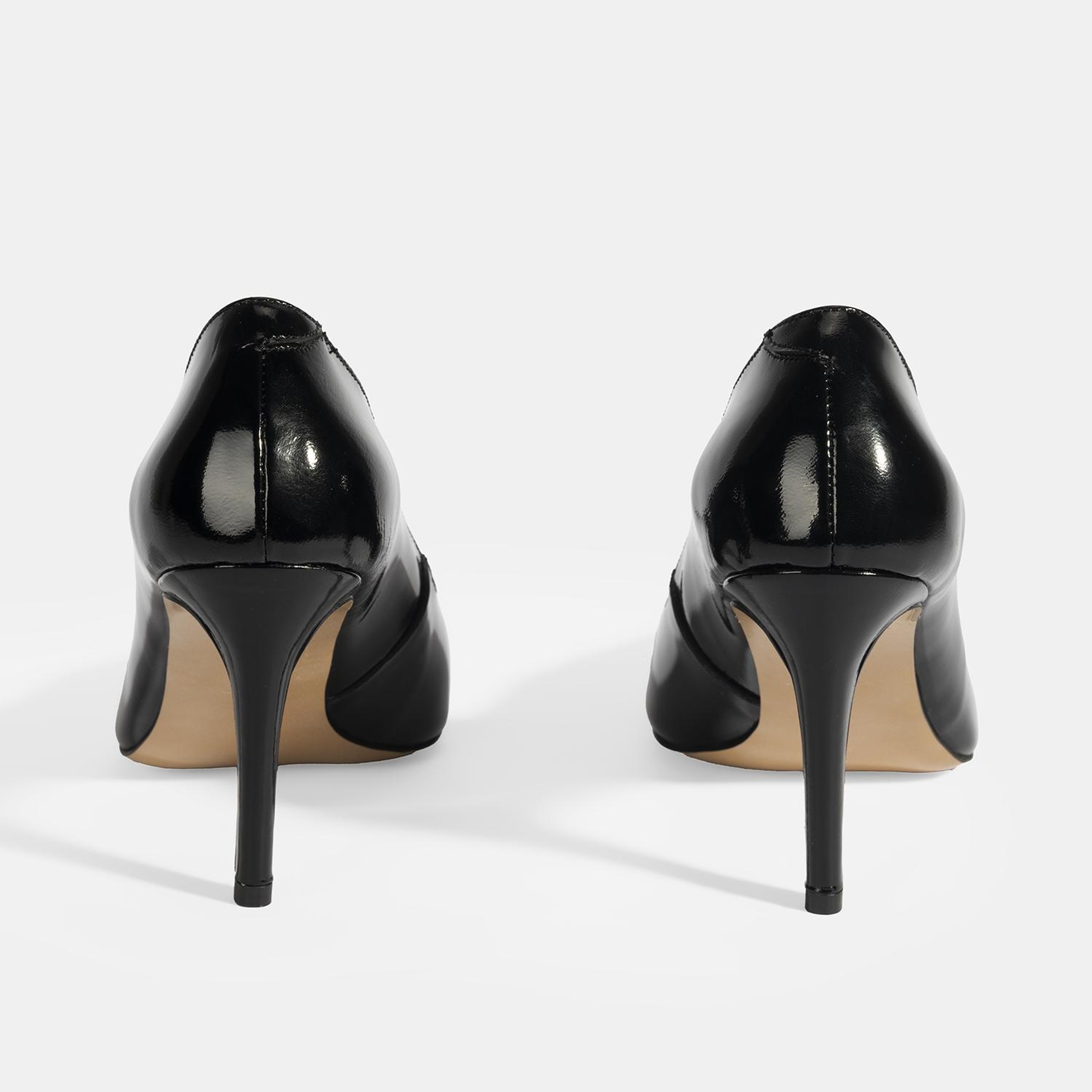 Kadın Siyah Rugan Topuklu Ayakkabı