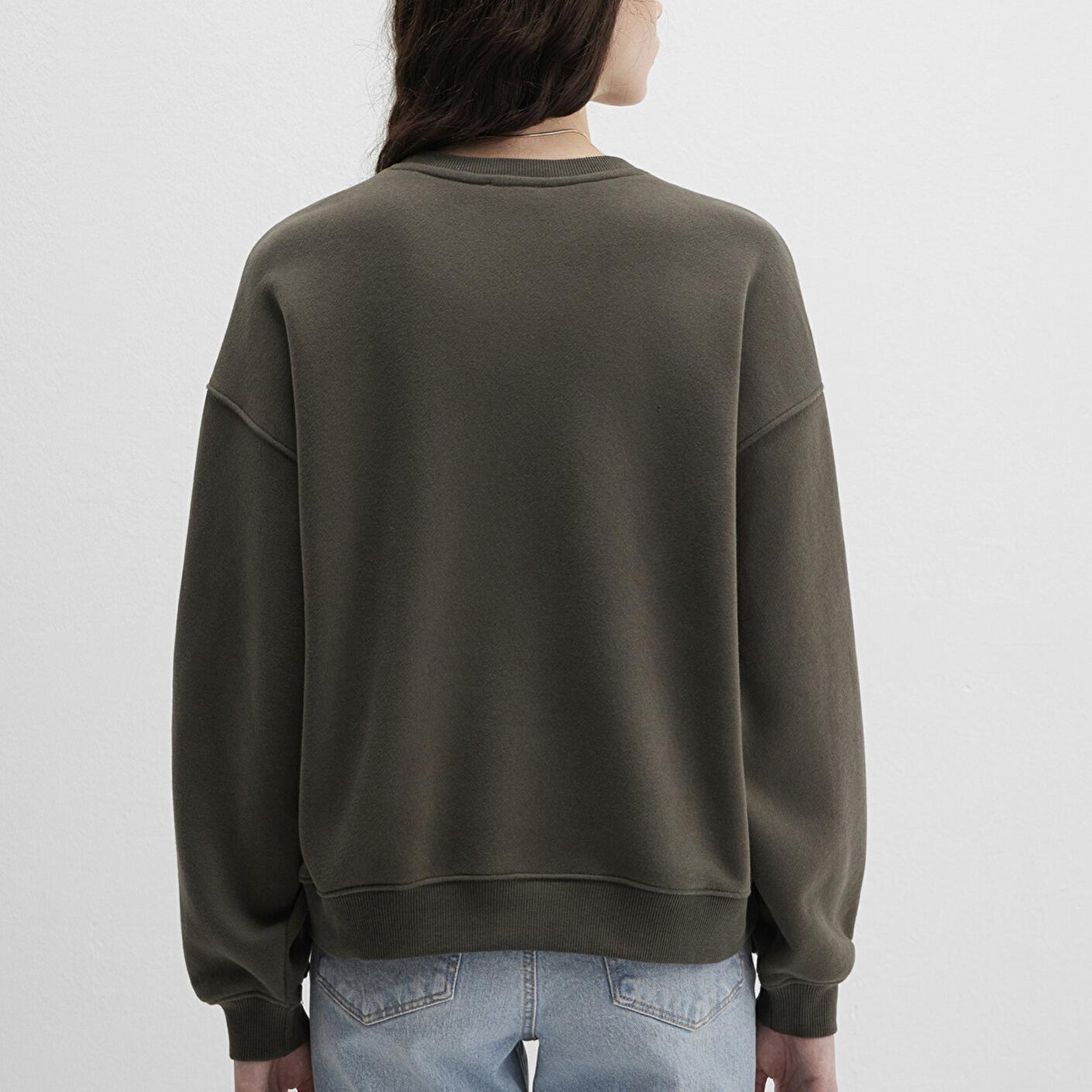 Mavi Mavi Logo Baskılı Haki Sweatshirt 1S10490-71553