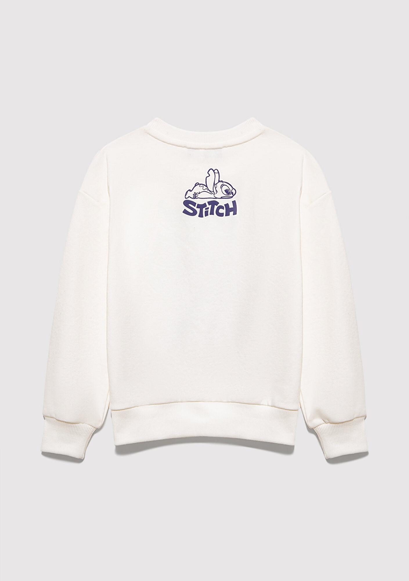 Mavi Stitch Baskılı Ekru Sweatshirt 7S10168-70057