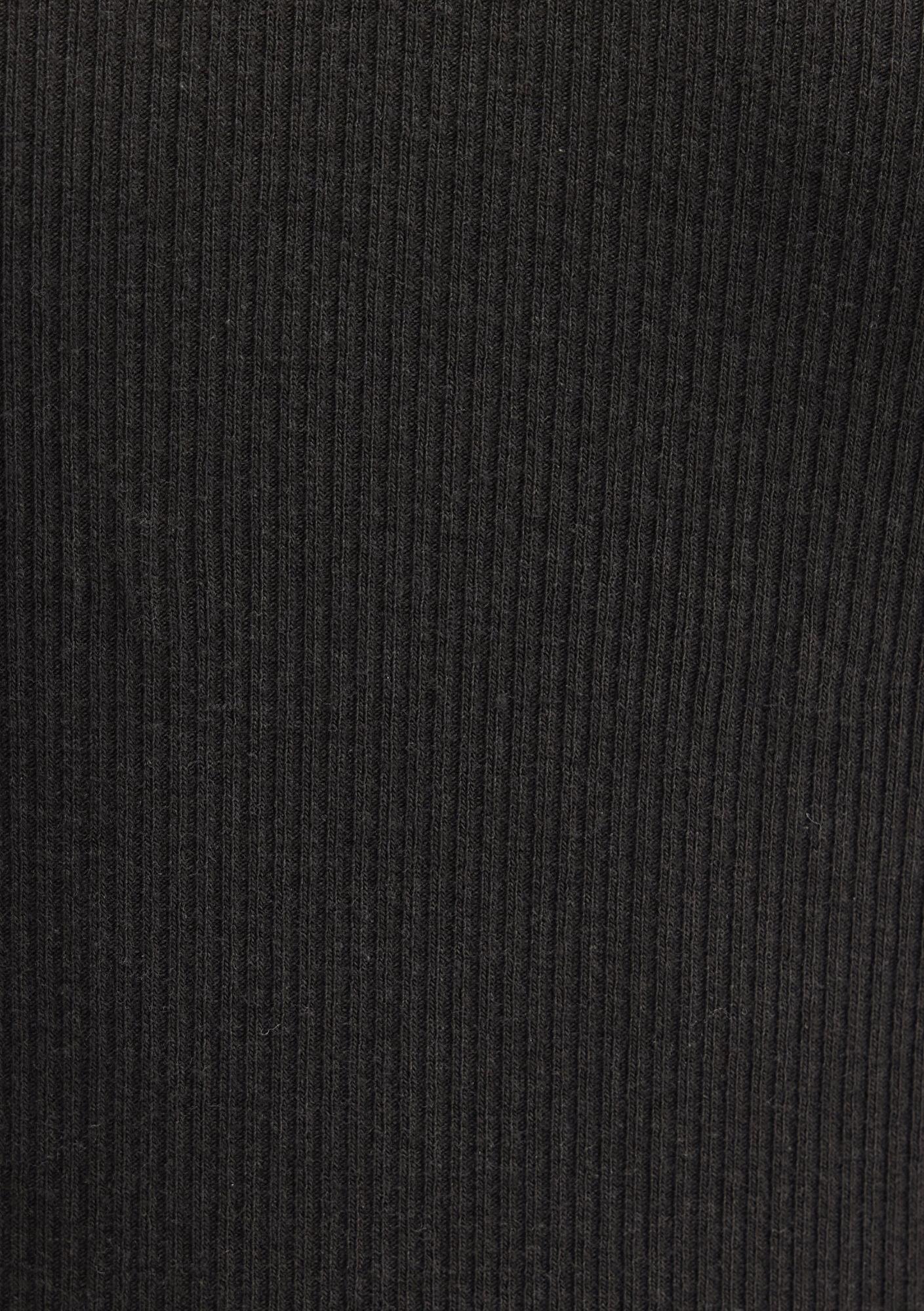 Mavi Uzun Kollu Antrasit Tişört Fitted / Vücuda Oturan Kesim 1613839-70262