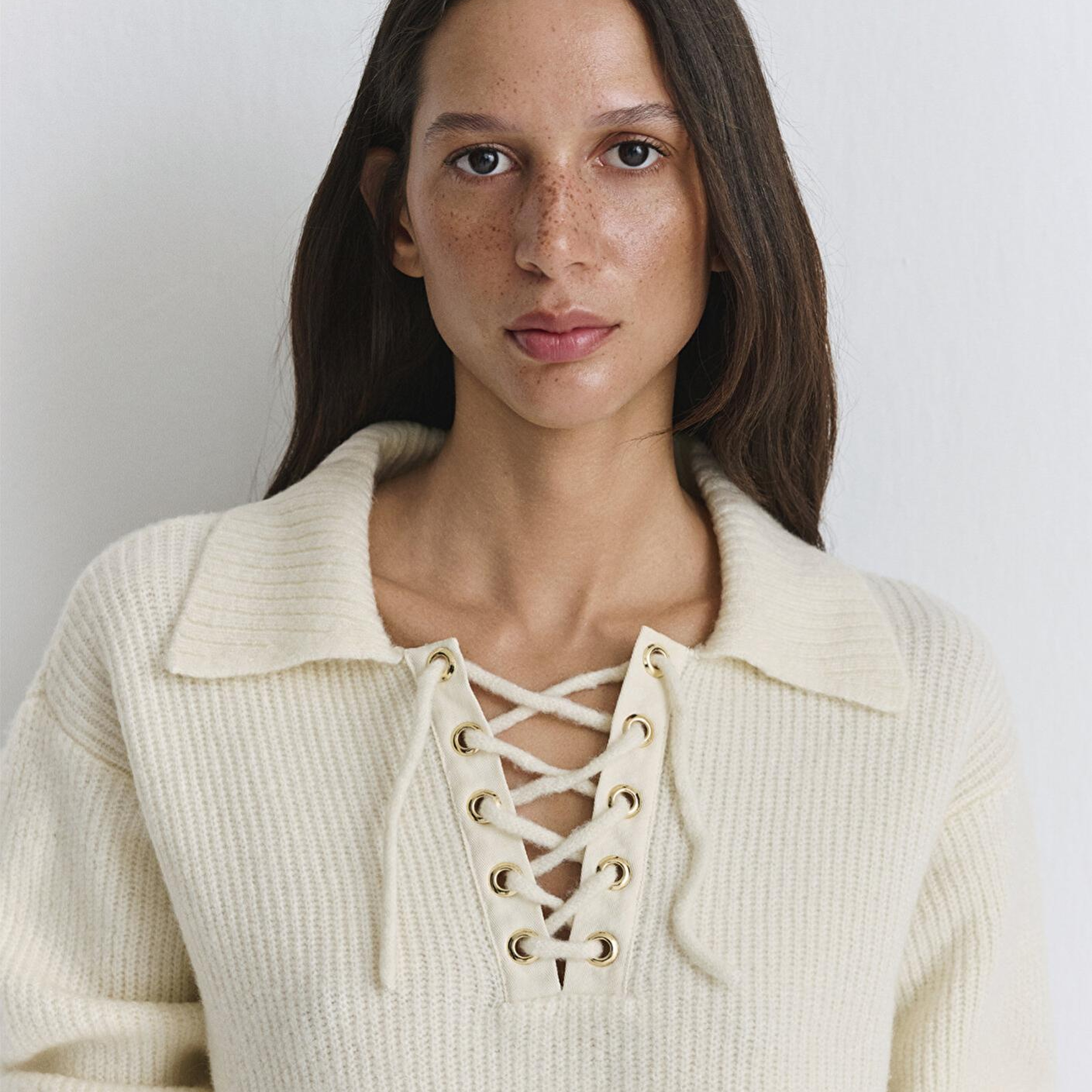 Mavi Polo Yaka Ekru Kazak 1710879-80194