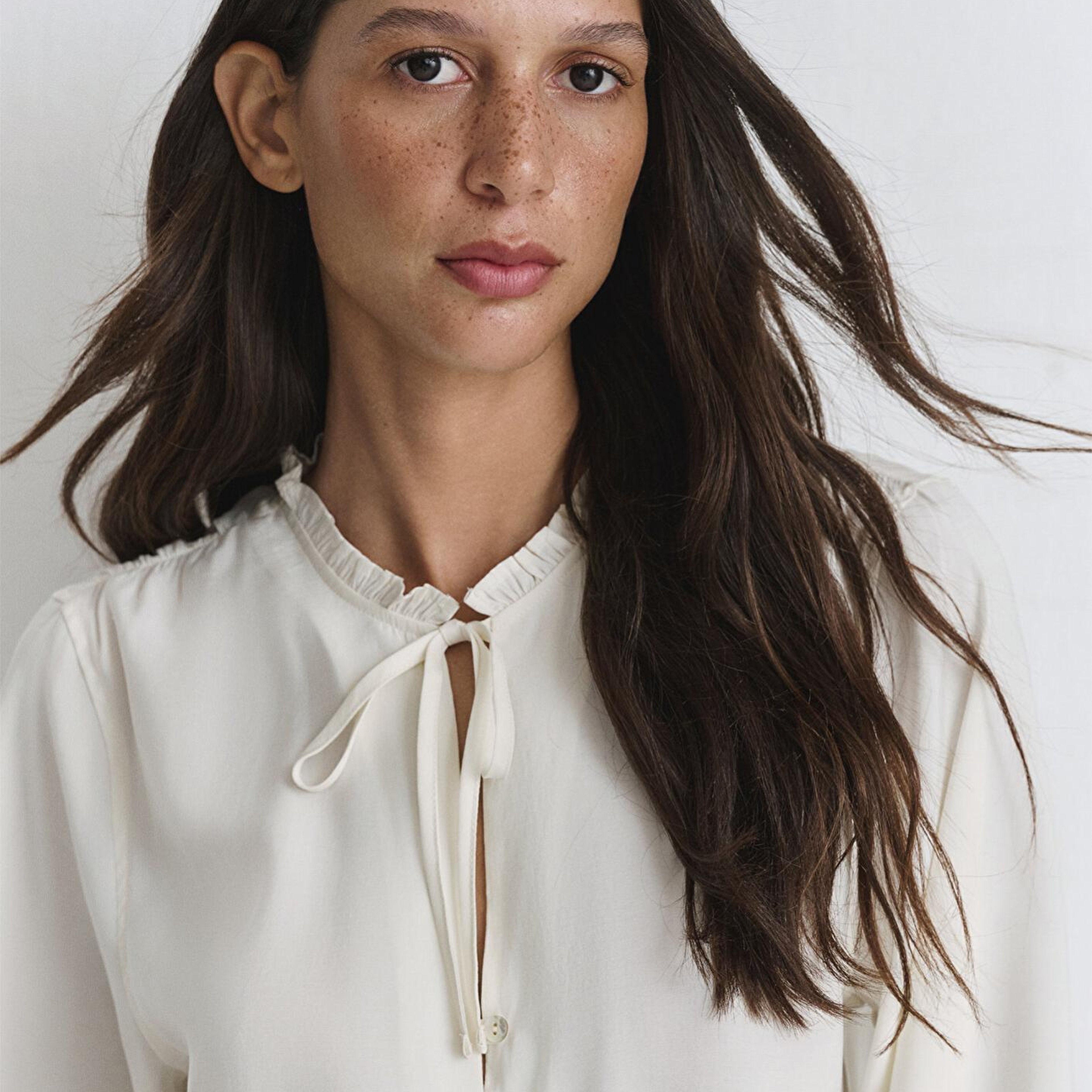 Mavi Ekru (TENCEL™) Karışımlı Gömlek 1211421-80194