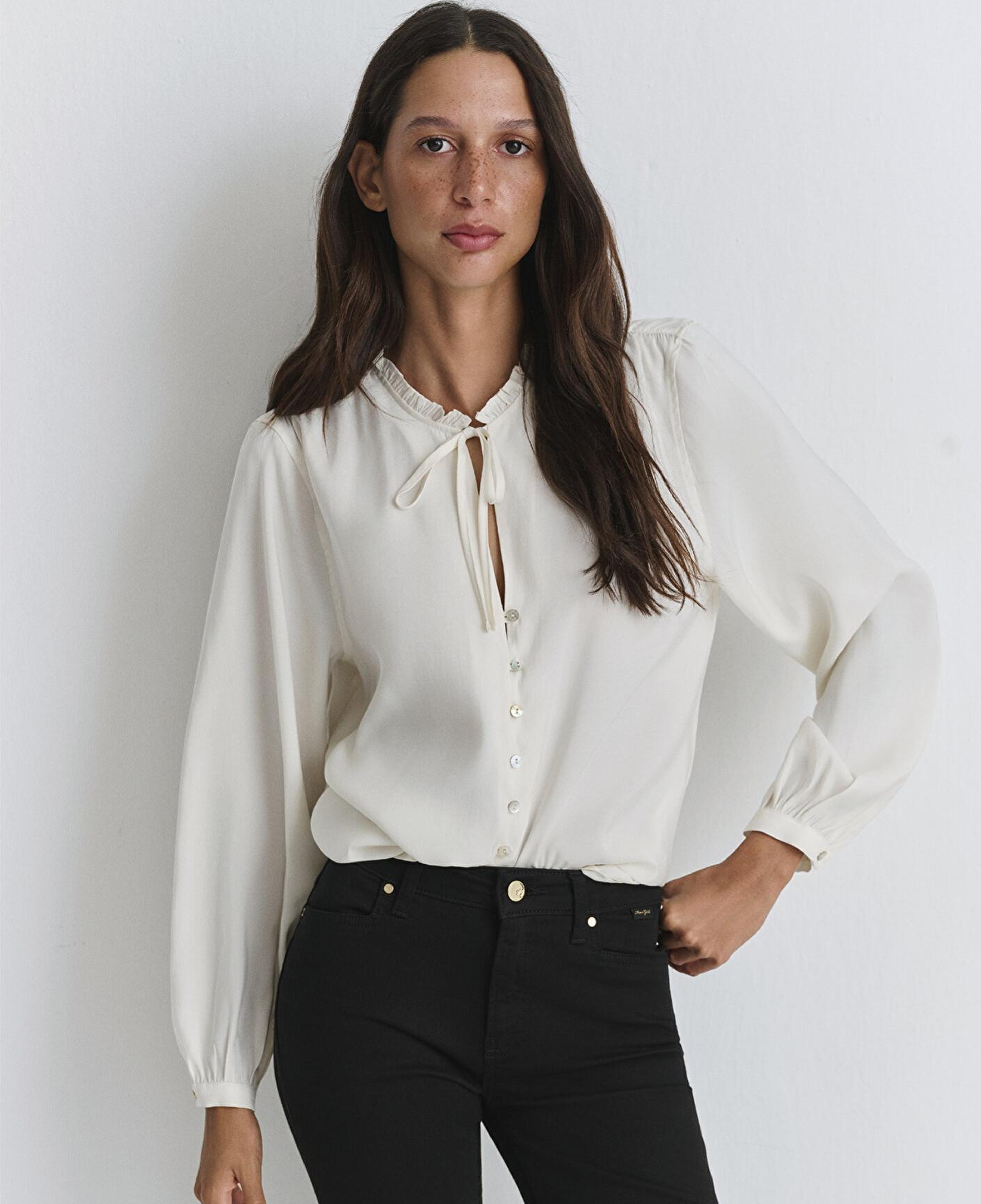 Mavi Ekru (TENCEL™) Karışımlı Gömlek 1211421-80194