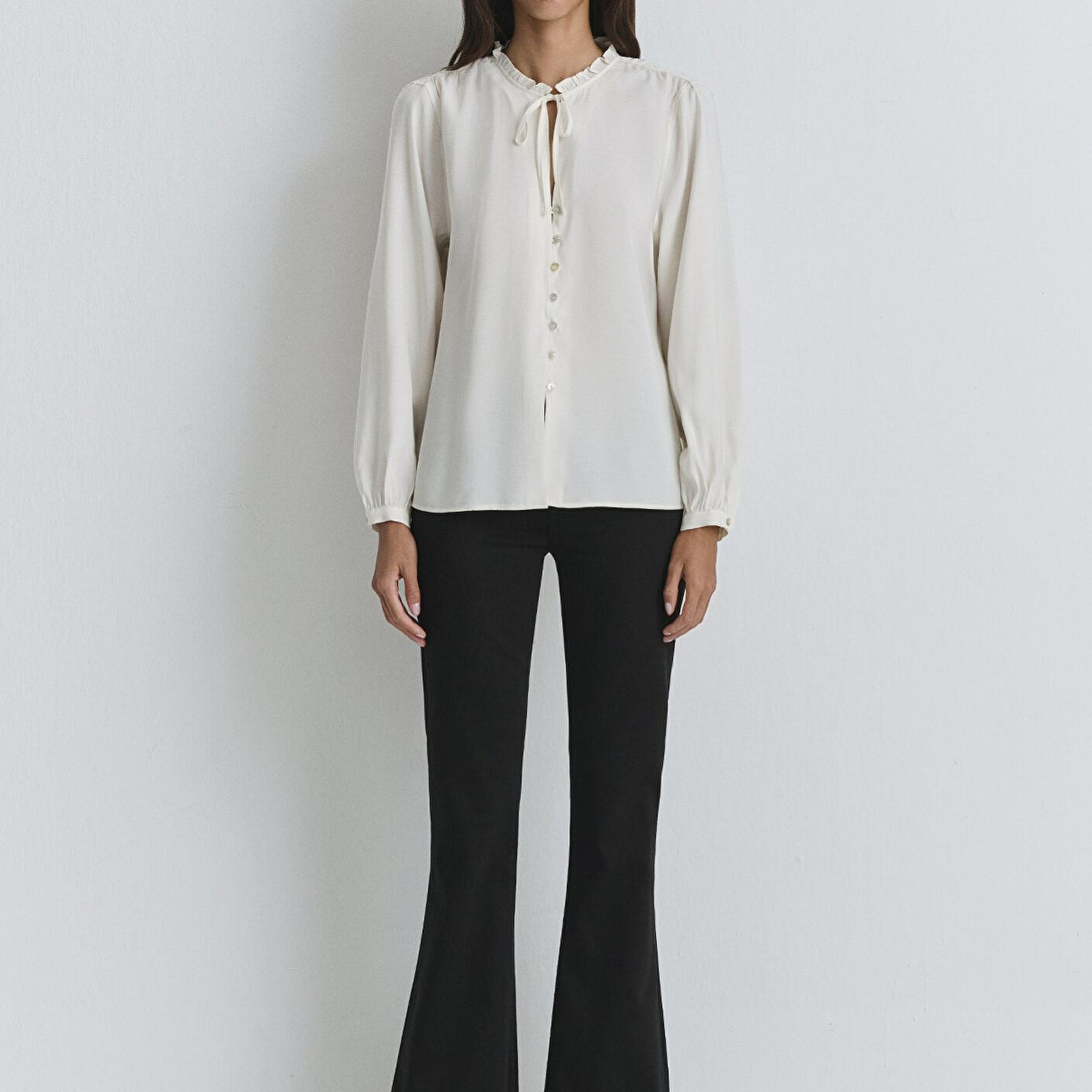 Mavi Ekru (TENCEL™) Karışımlı Gömlek 1211421-80194