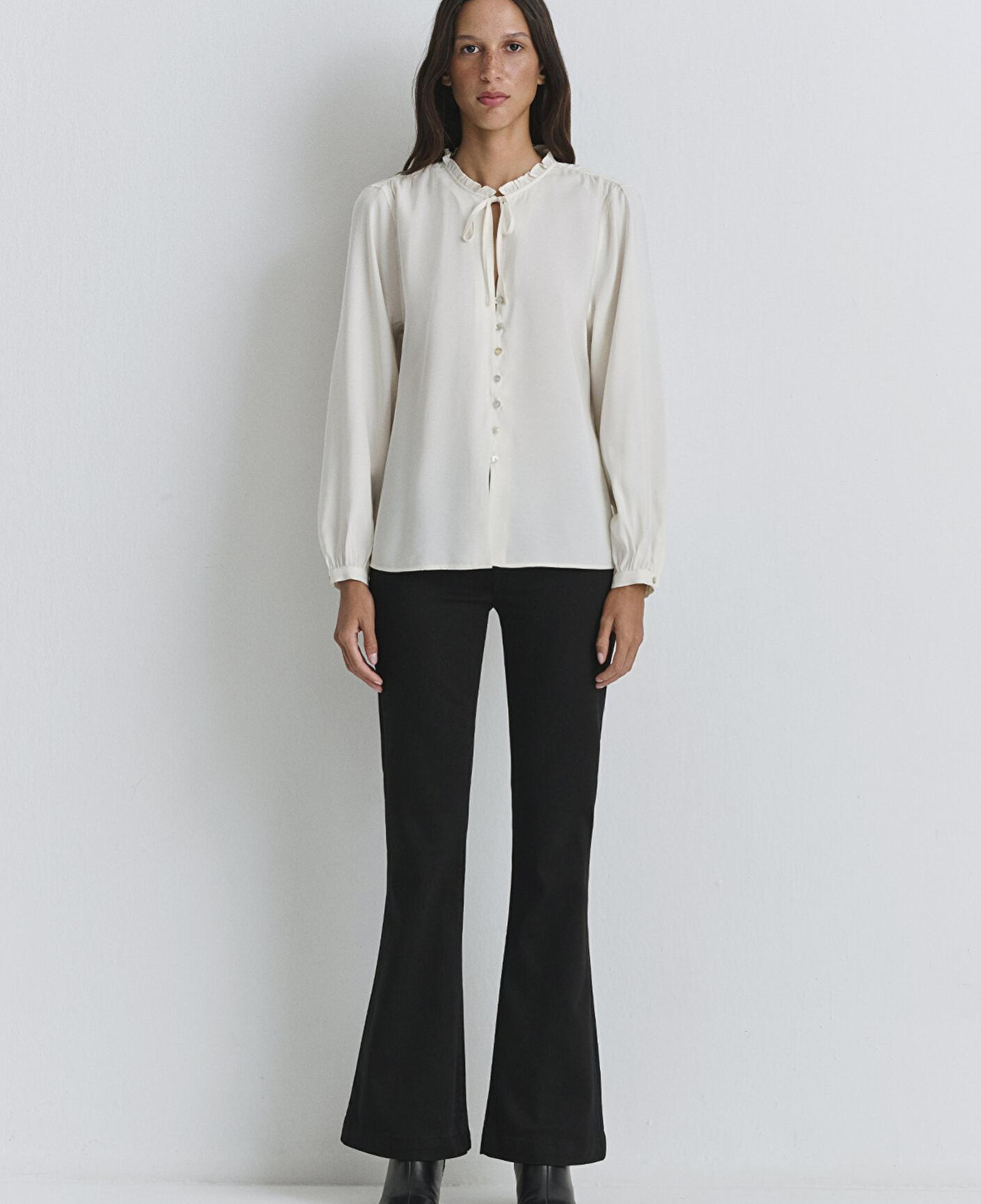 Mavi Ekru (TENCEL™) Karışımlı Gömlek 1211421-80194