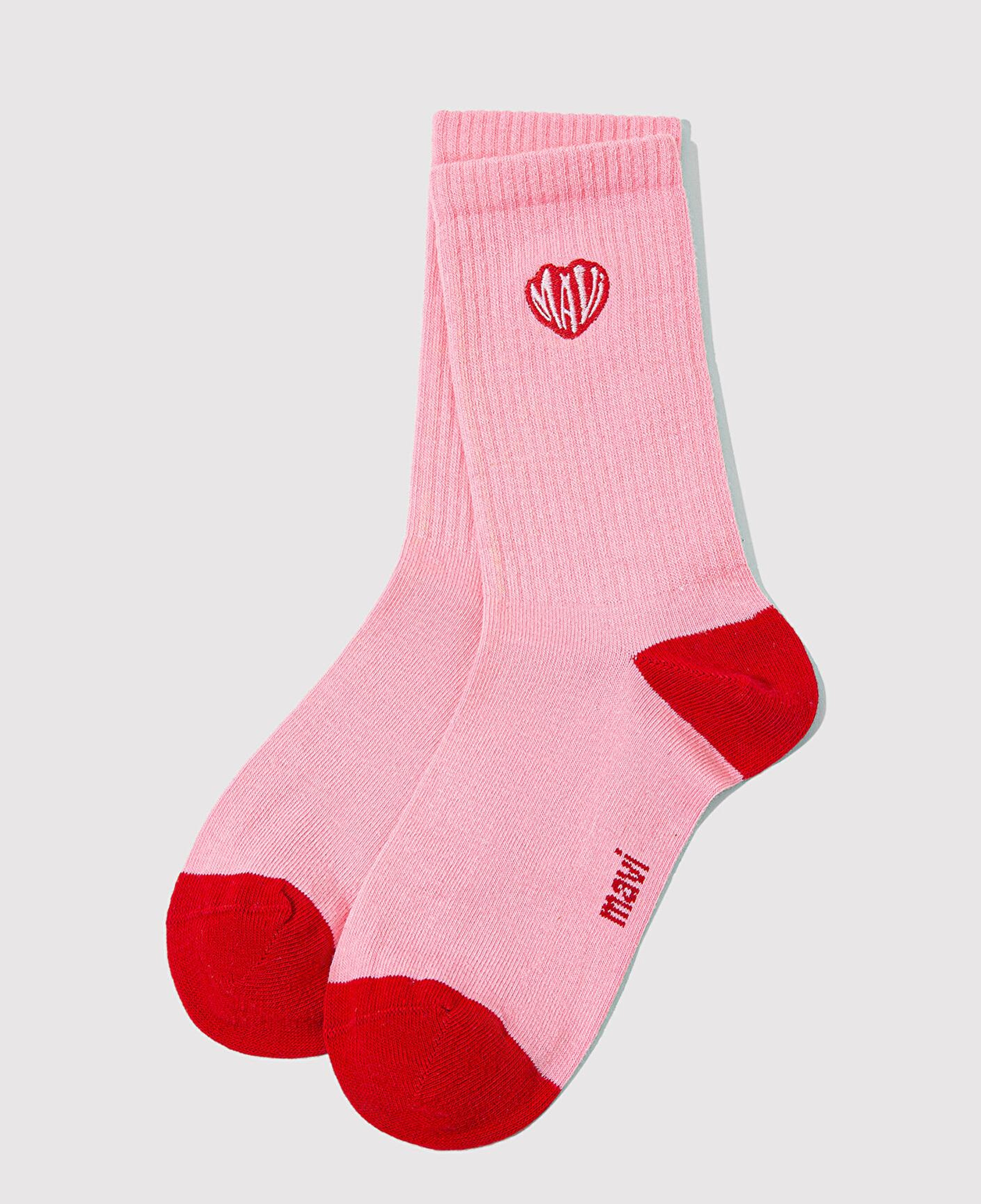 Mavi Mavi Logo Nakışlı Pembe Soket Çorap 1913874-17865