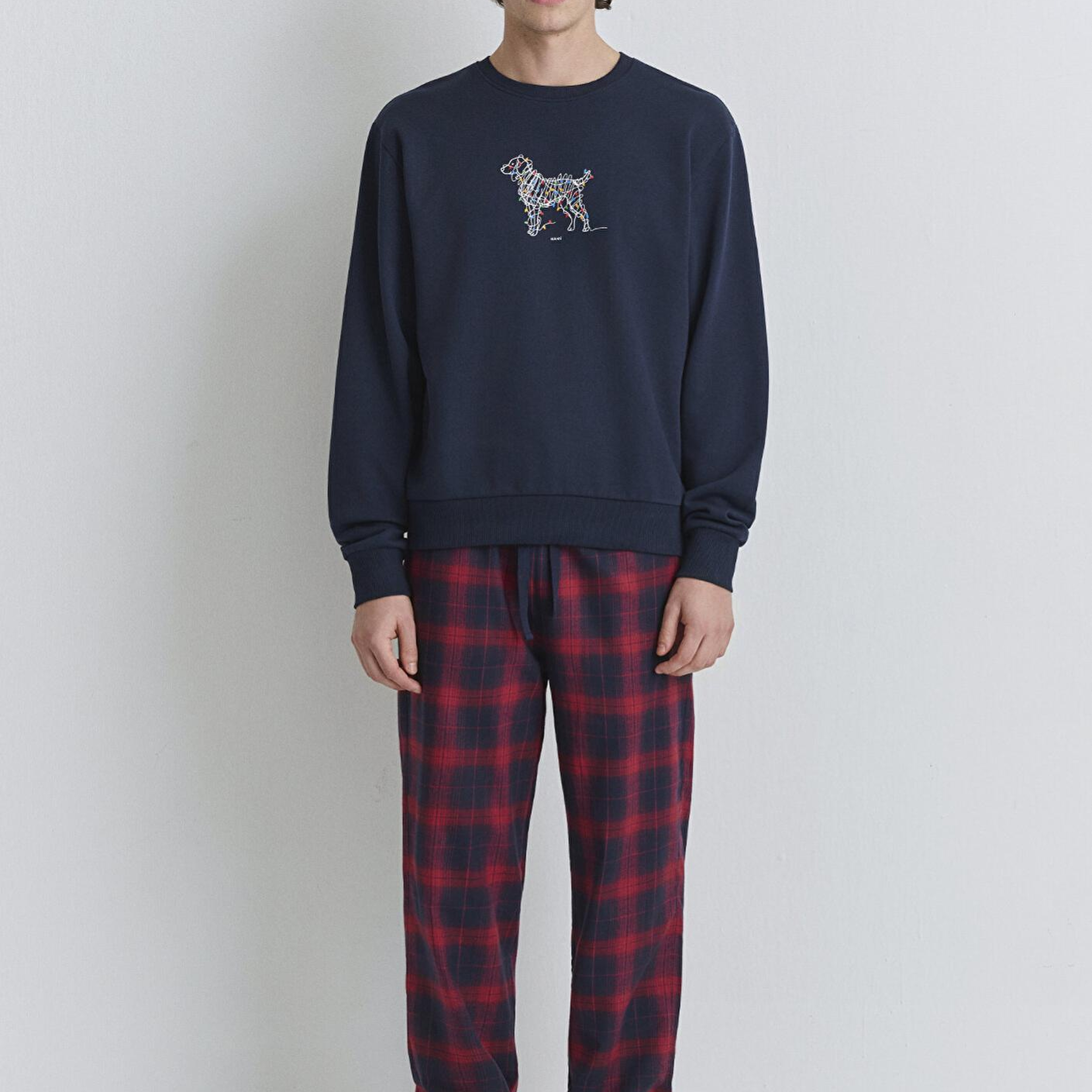 Mavi Yılbaşı Temalı Lacivert Sweatshirt 0S10553-82318