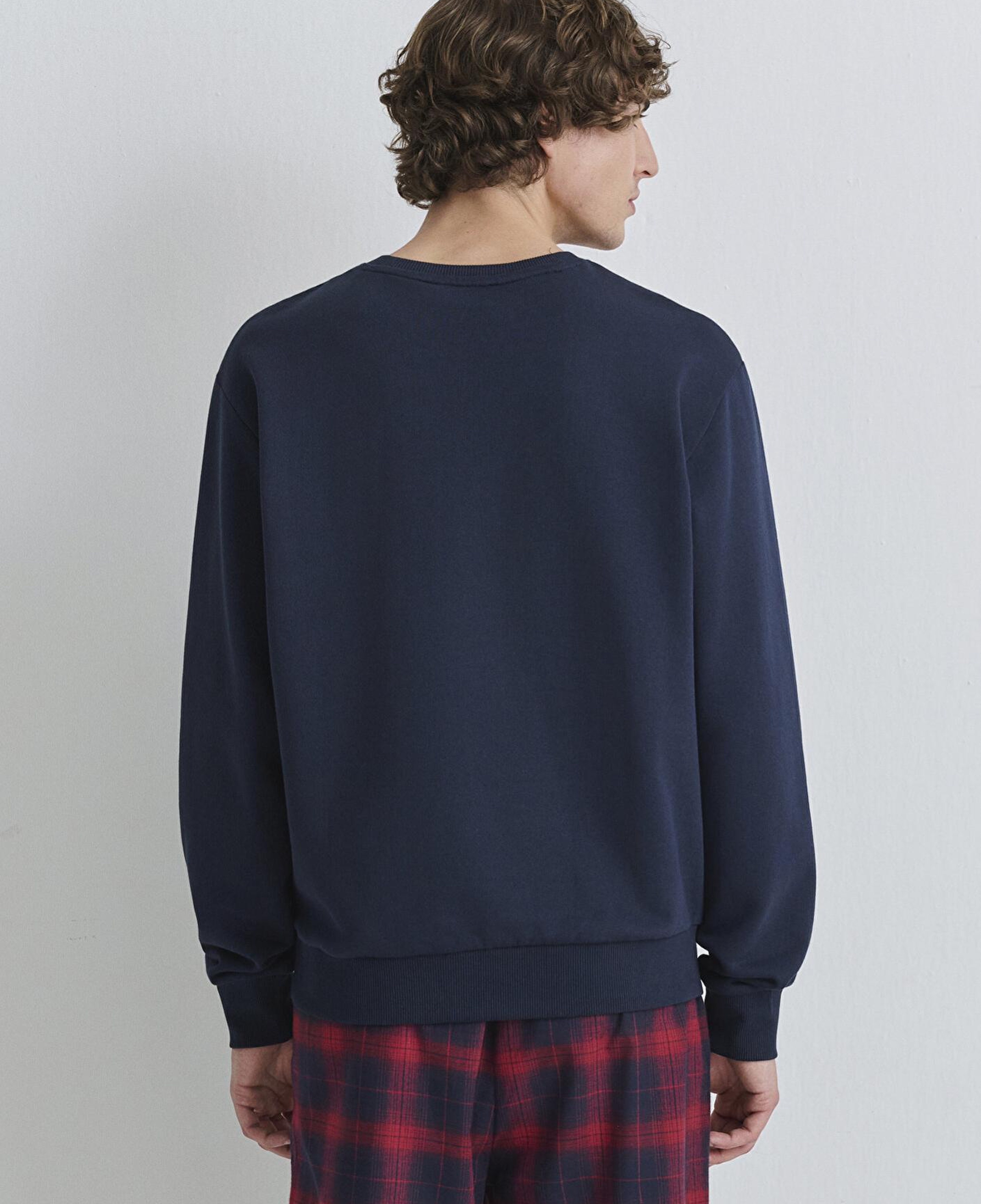 Mavi Yılbaşı Temalı Lacivert Sweatshirt 0S10553-82318