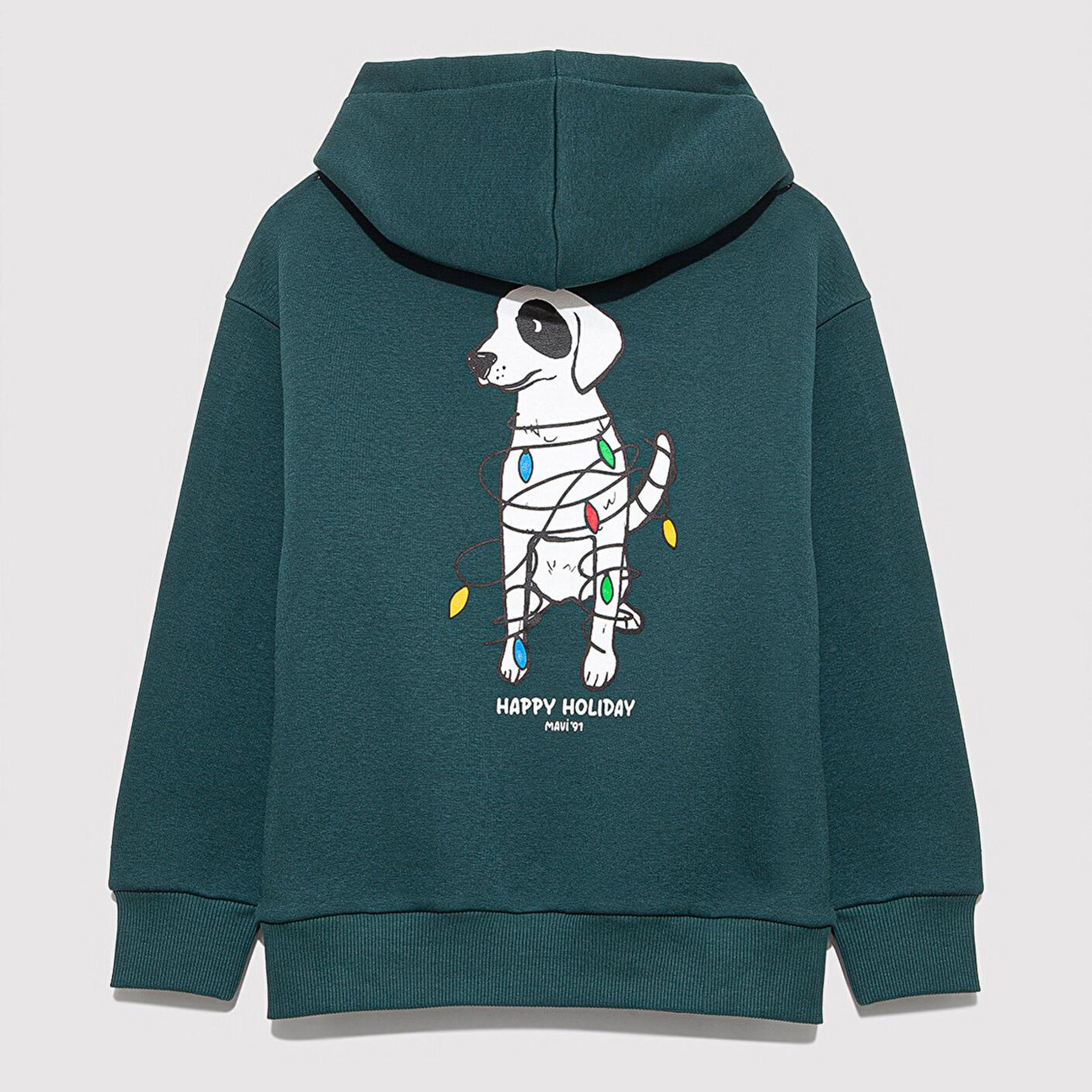 Mavi Yılbaşı Temalı Yeşil Sweatshirt 6S10178-71932