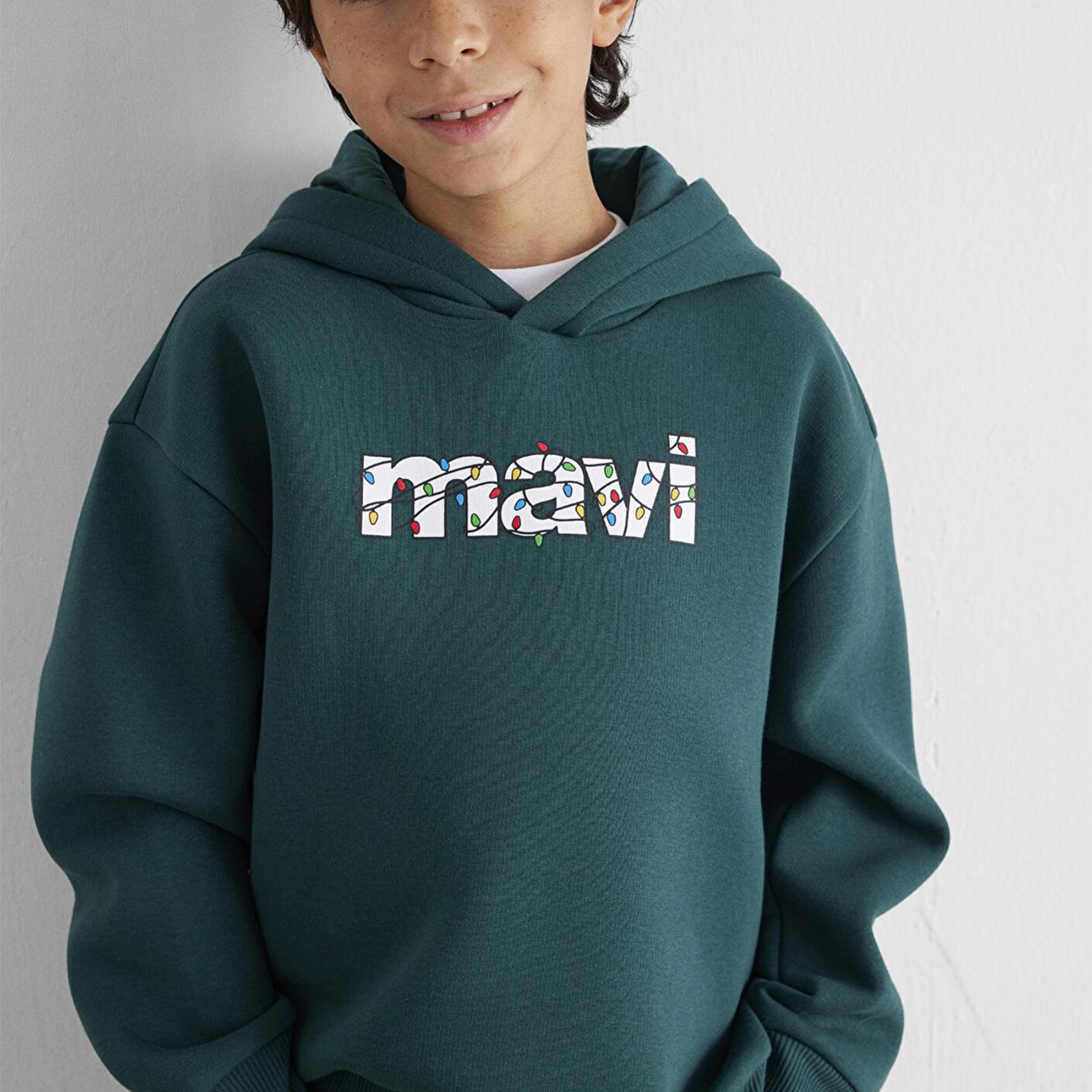 Mavi Yılbaşı Temalı Yeşil Sweatshirt 6S10178-71932