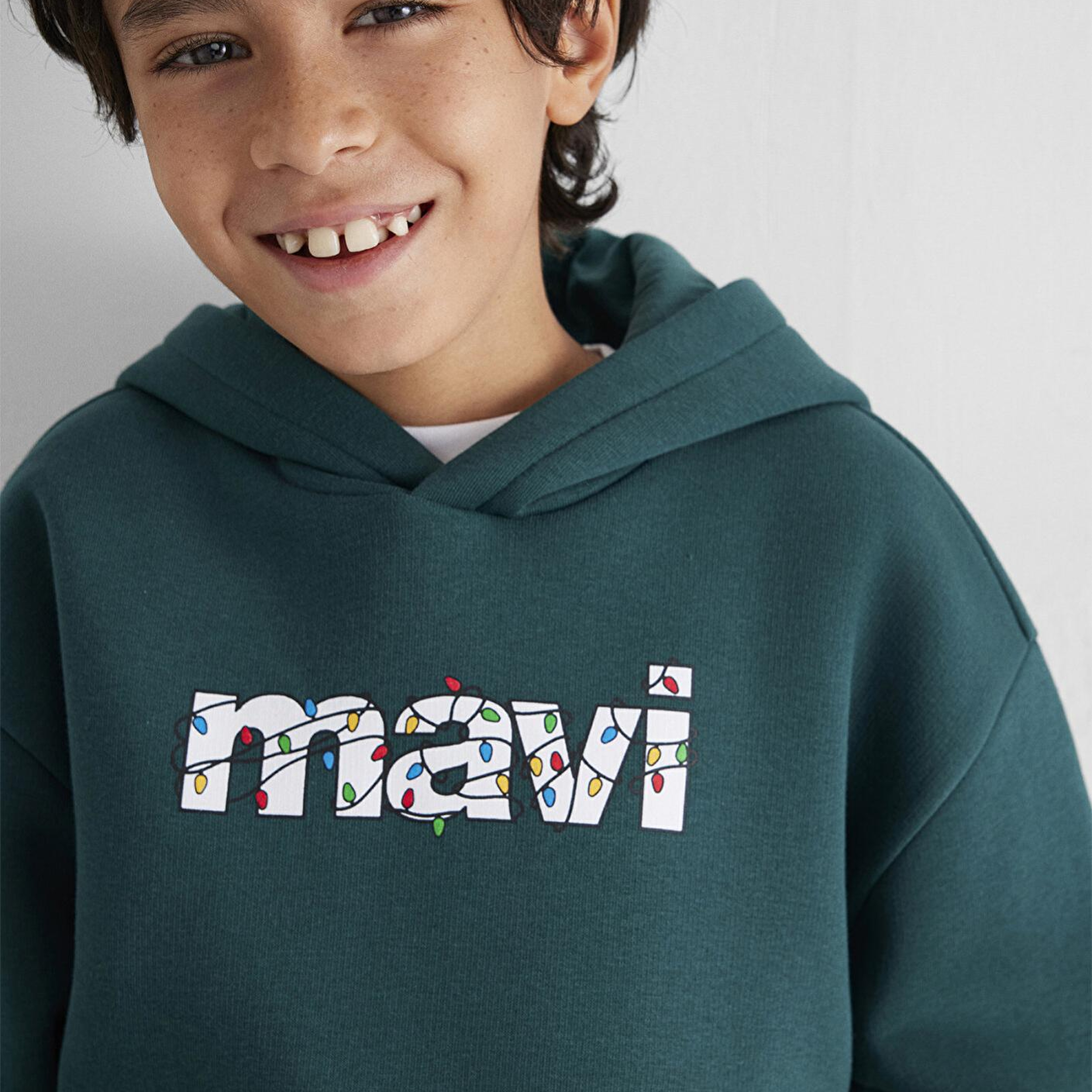 Mavi Yılbaşı Temalı Yeşil Sweatshirt 6S10178-71932