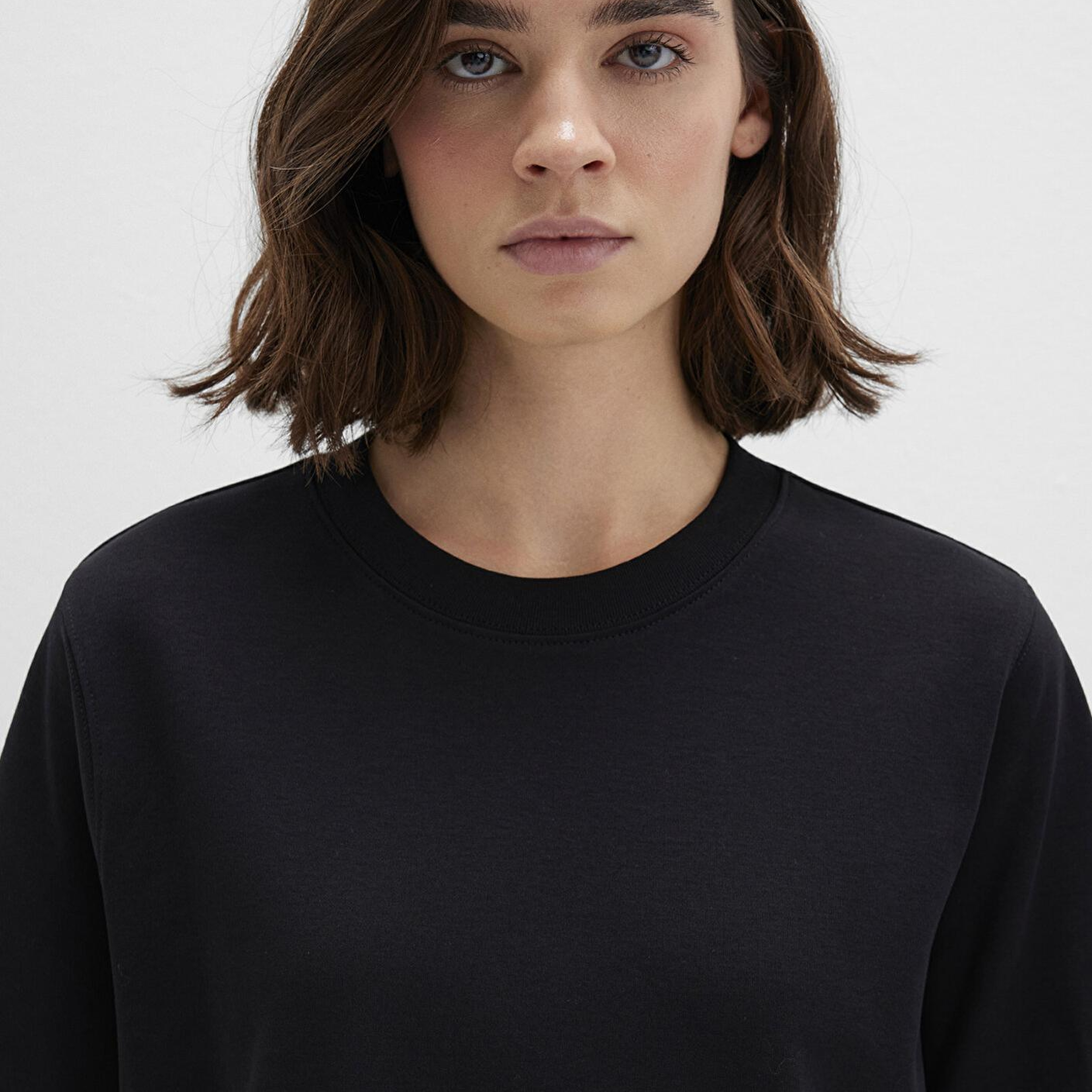 Mavi Siyah Basic İnterlok Tişört Loose Fit / Bol Rahat Kesim 1613820-900