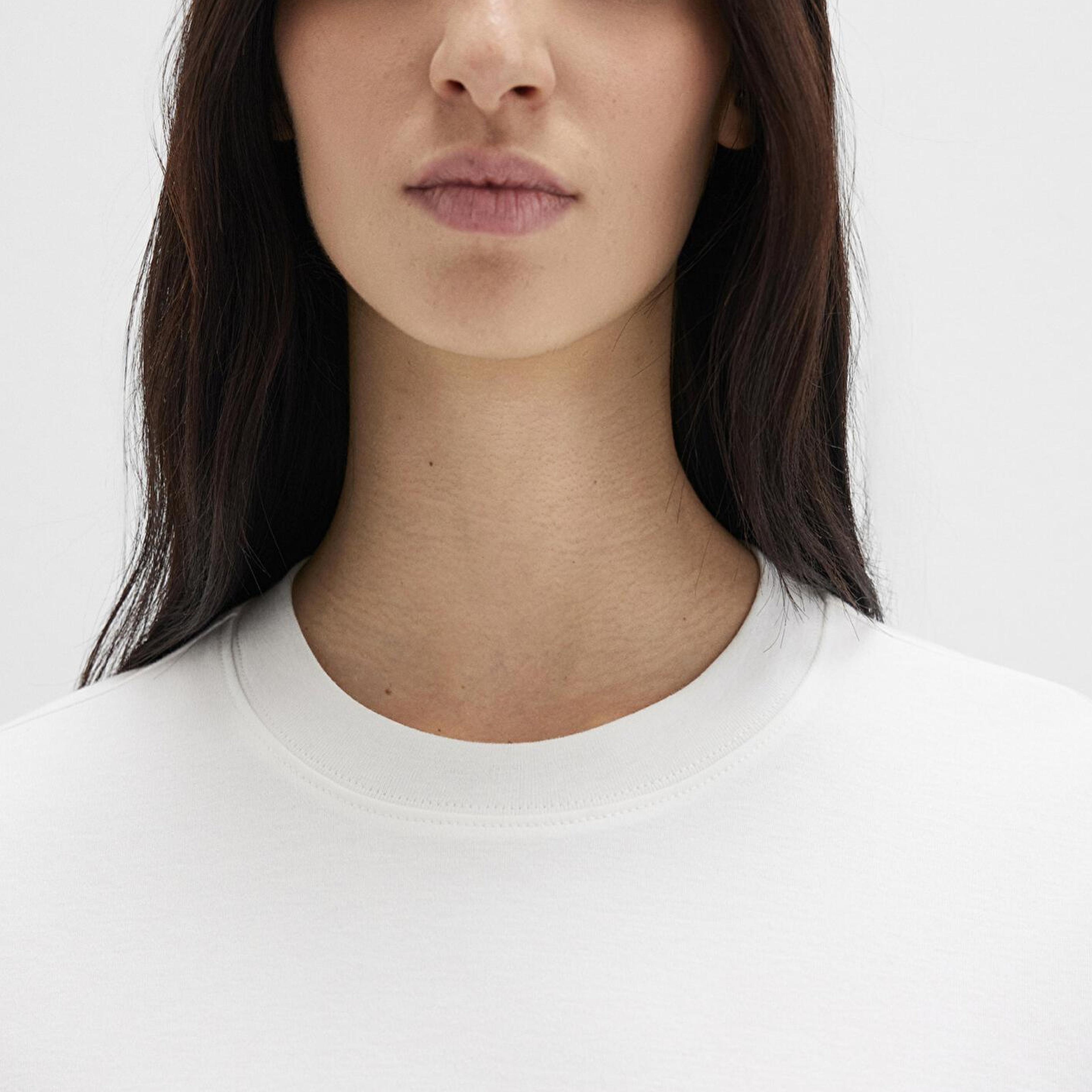 Mavi Ekru Basic İnterlok Tişört Loose Fit / Bol Rahat Kesim 1613820-70057