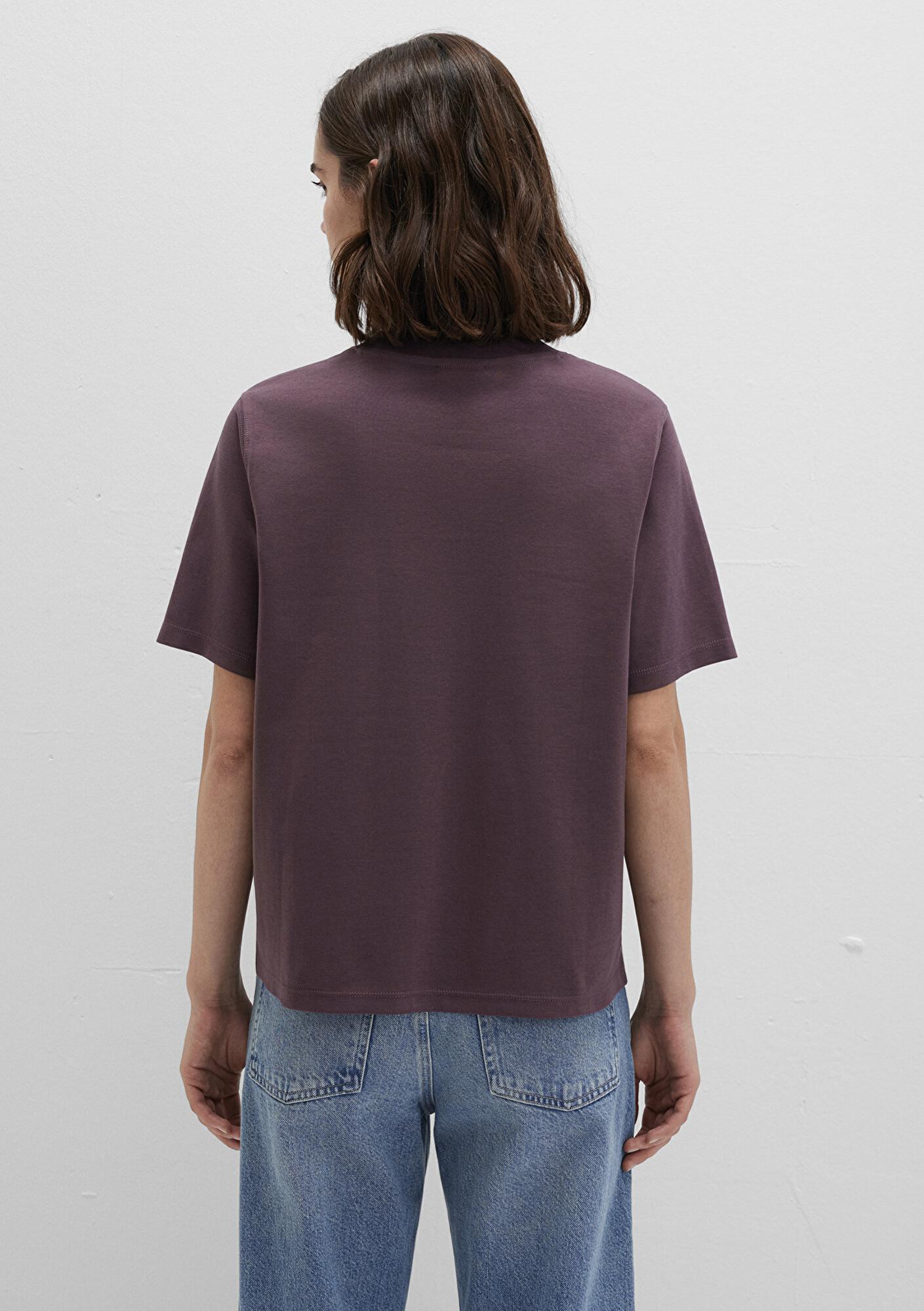 Mavi Mor Basic İnterlok Tişört Loose Fit / Bol Rahat Kesim 1613820-70260