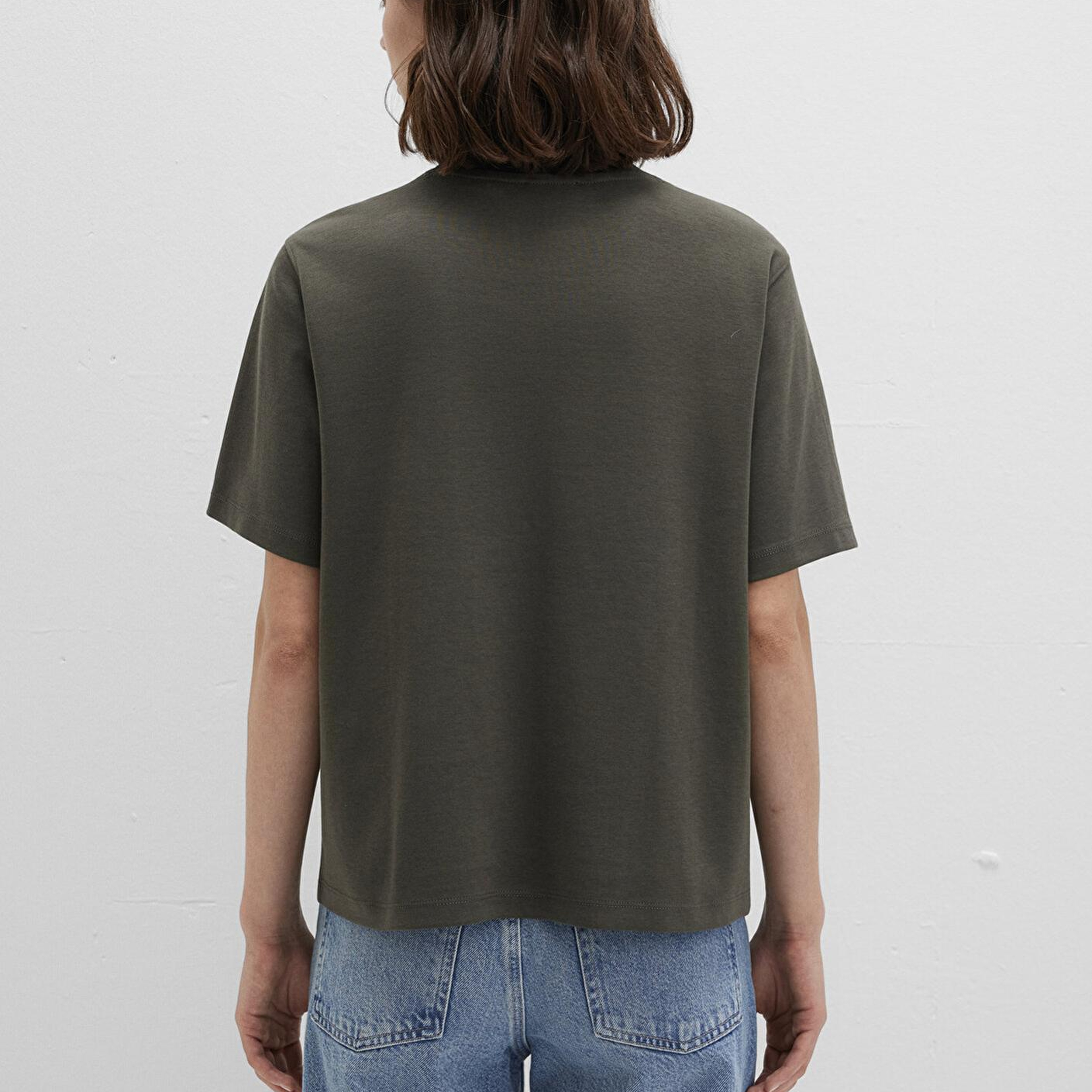 Mavi Haki Basic İnterlok Tişört Loose Fit / Bol Rahat Kesim 1613820-71553