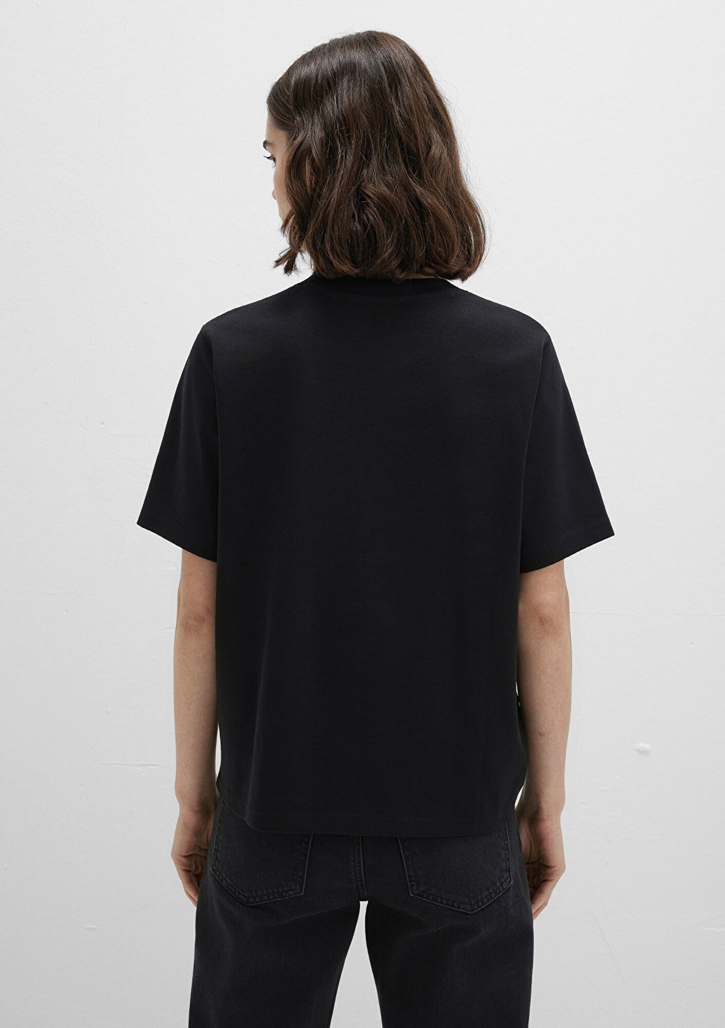 Mavi Siyah Basic İnterlok Tişört Loose Fit / Bol Rahat Kesim 1613820-900